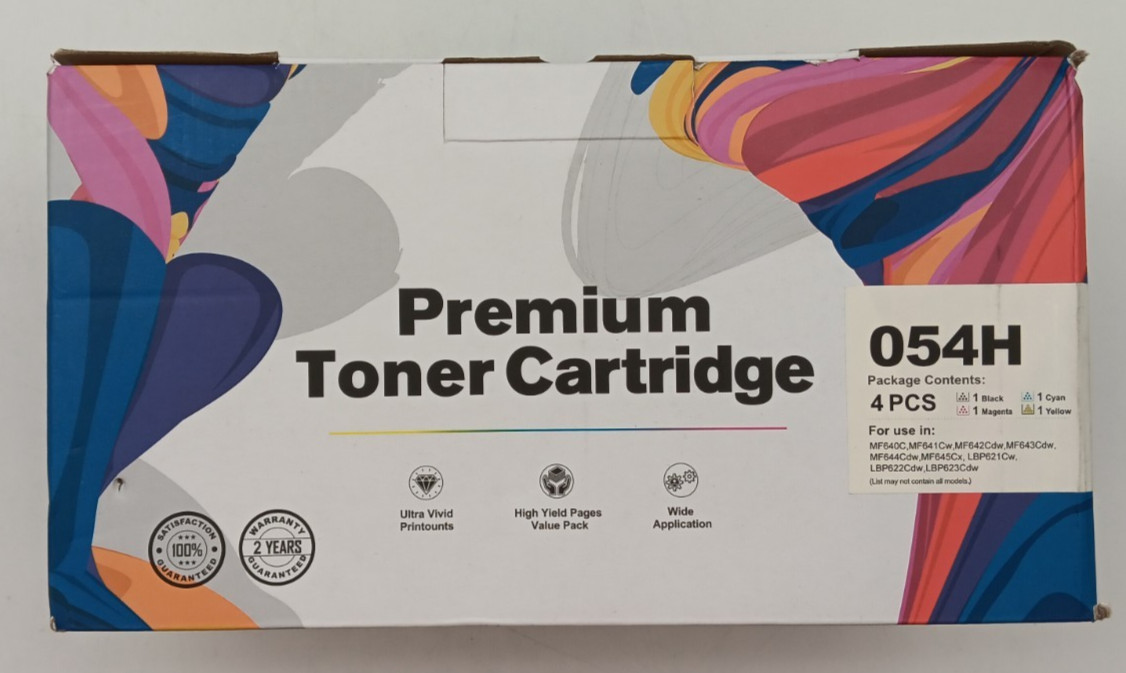 4PK 054H Premium Toner Cartridge Compatible for Canon 054