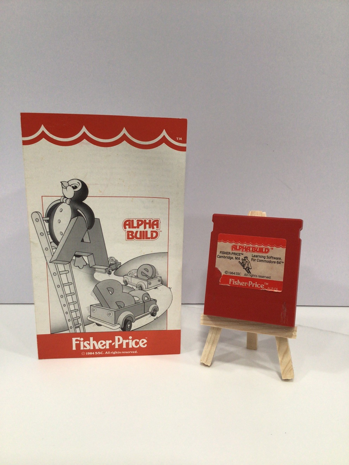 Alpha Build Fisher-Price ( Commodore 64 C64) 1984 Manual With Registration Card