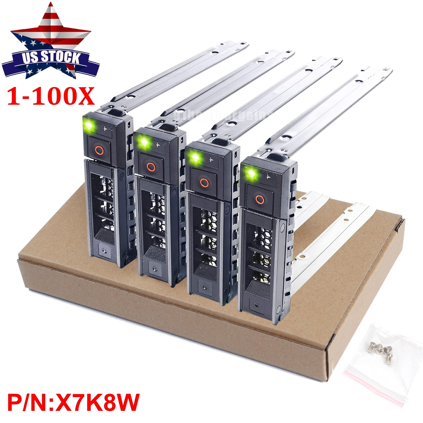 Lot X7K8W 3.5" Gen 14 HDD Tray Caddy for Dell R740 R740xd R940 R6415 C6420 14th