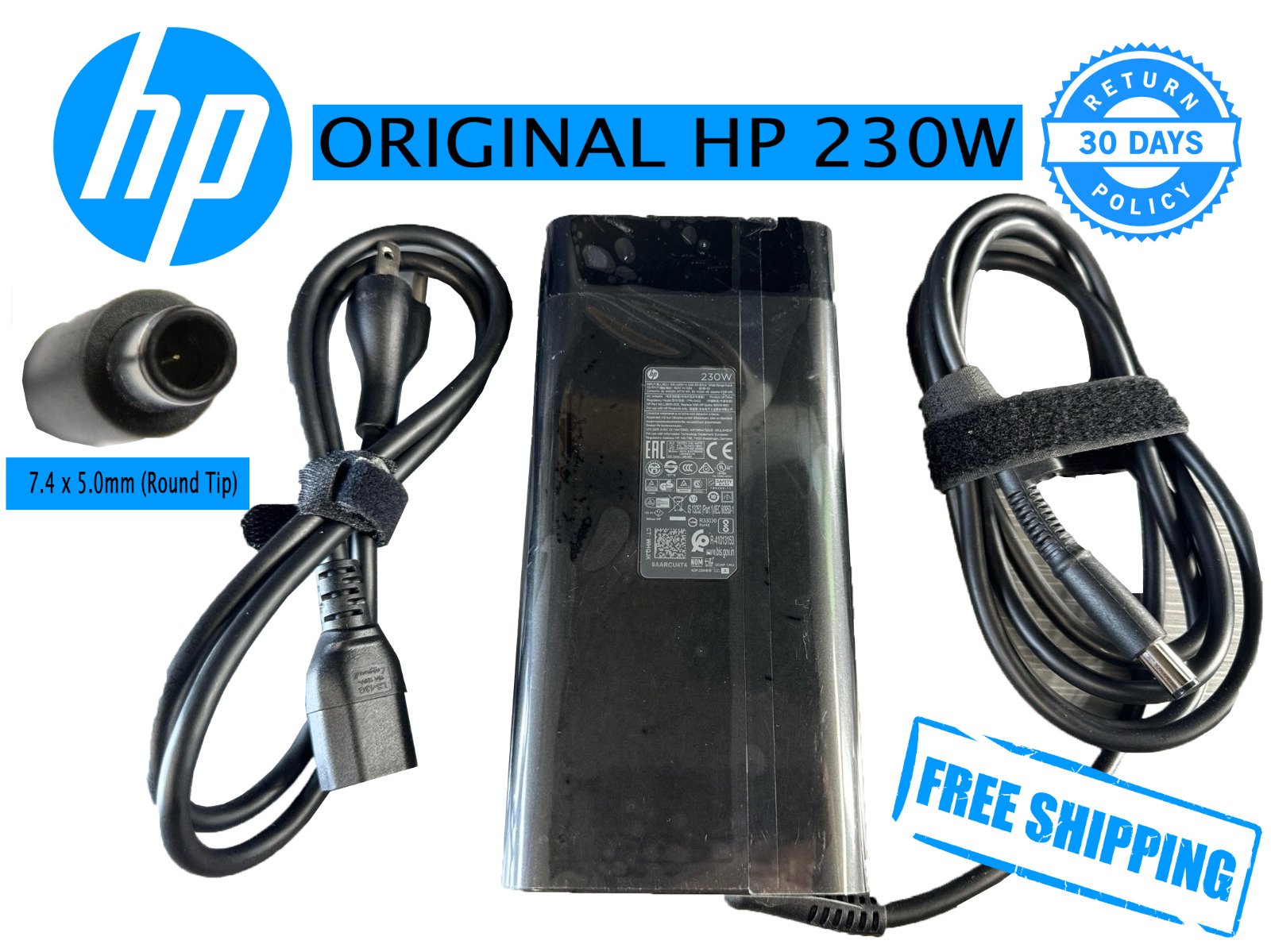 Original HP 230W AC Adapter Charger 19.5V 11.8A