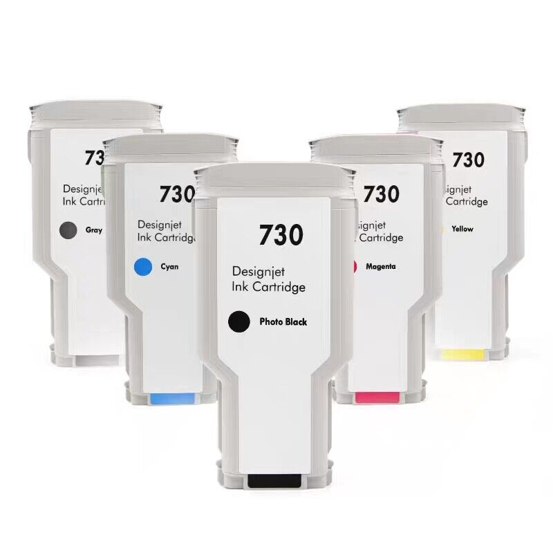 6pc Compatible Ink Cartridge  For HP DesignJet T1600 T2600 T1700 Printer