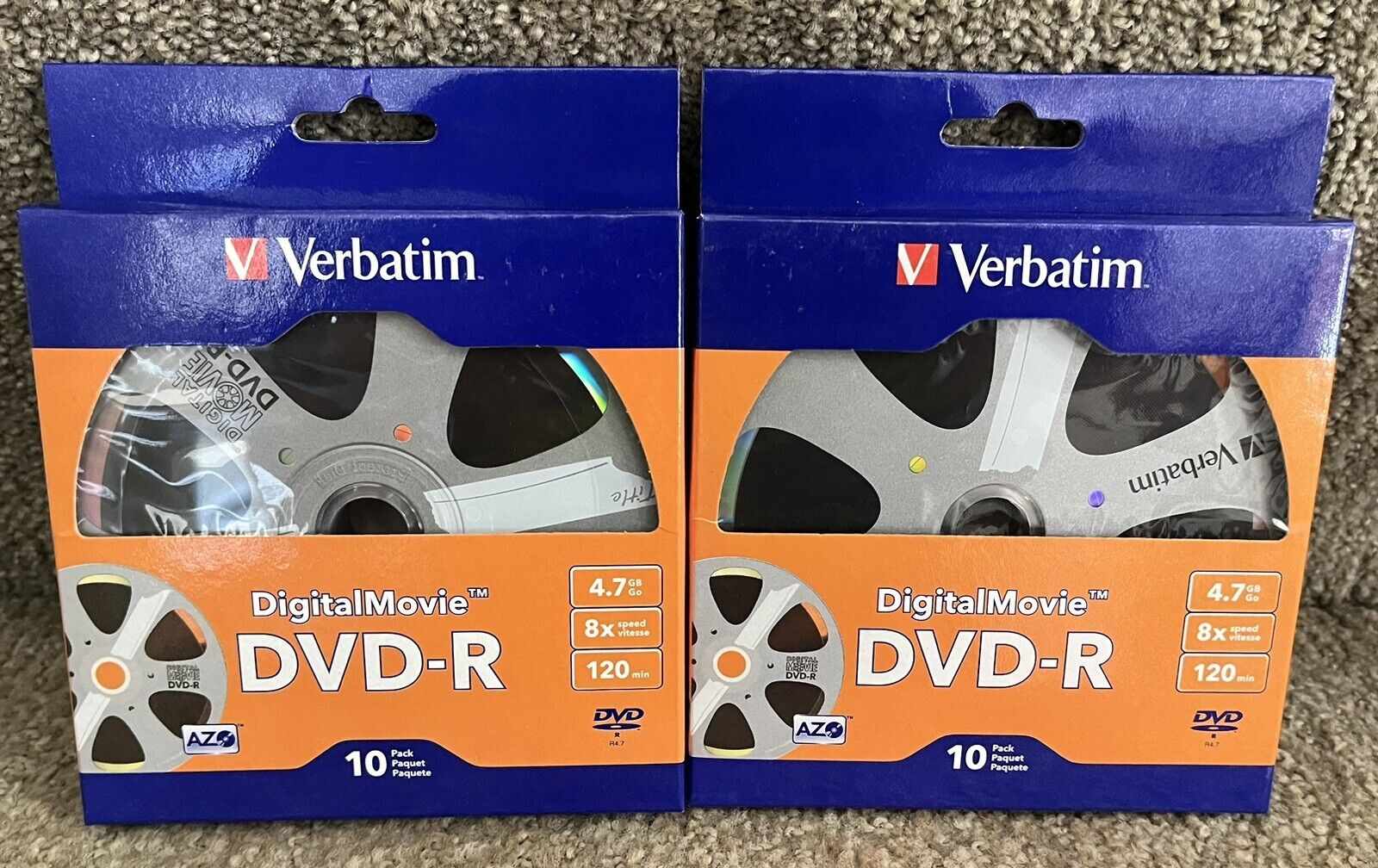 (2) Verbatim Digital Movie DVD-R 4.7GB 120 mins 10-Packs