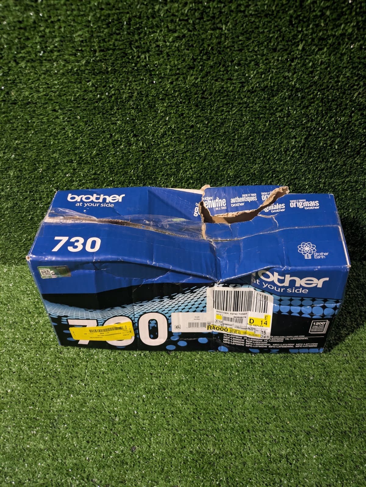 Brother TN730 Genuine Original Standard Yield Black Toner Cartridge 1200 Pages