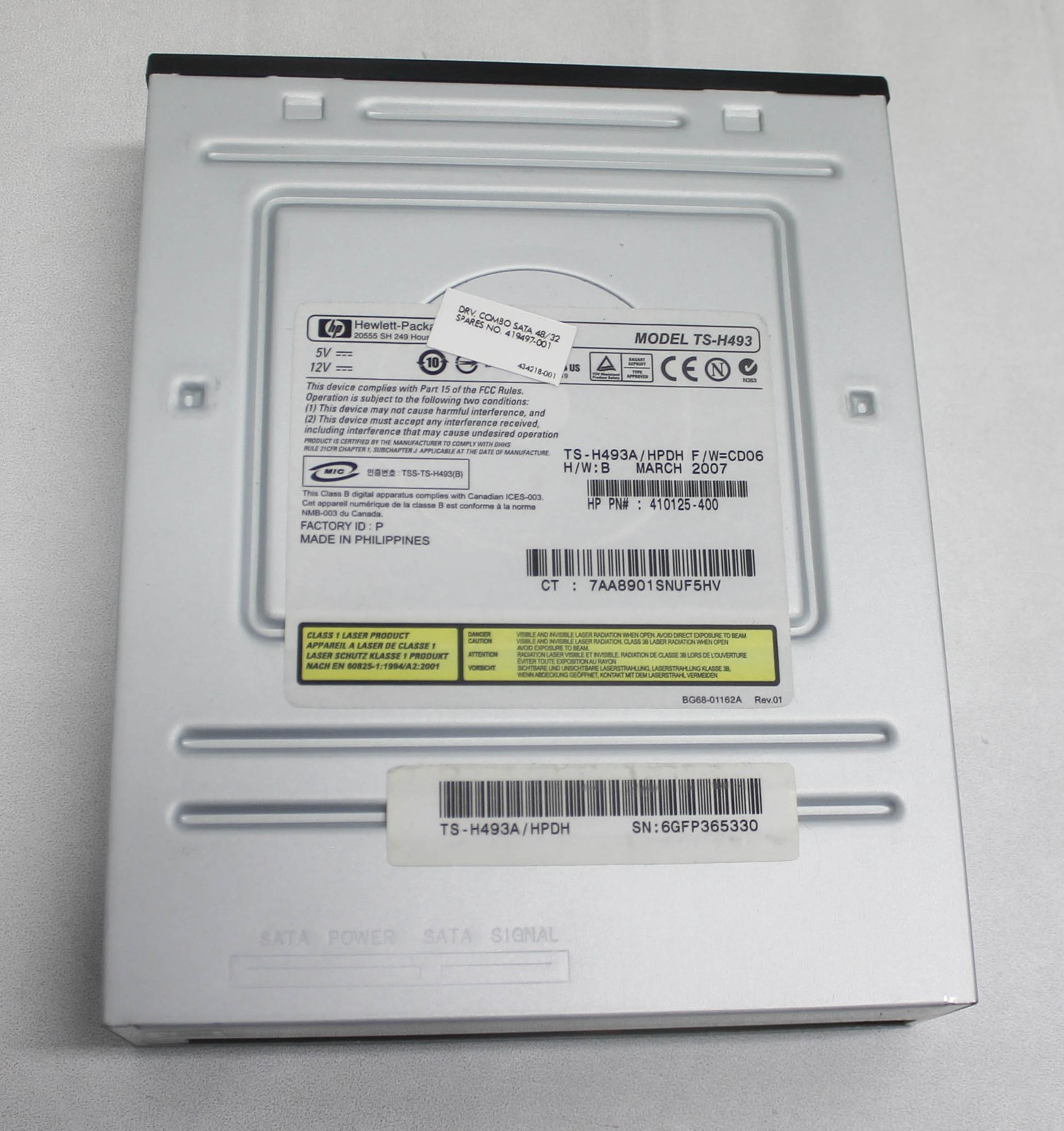 410125-400 HP /Cpq Optical Drive Cd-Rw/Dvd-Rom Dh-48C2S / Ts-493A "GRADE A"