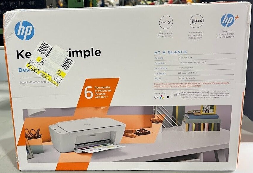 HP All-in-One Wireless Color Inkjet Printer 2752e Brand New NIB