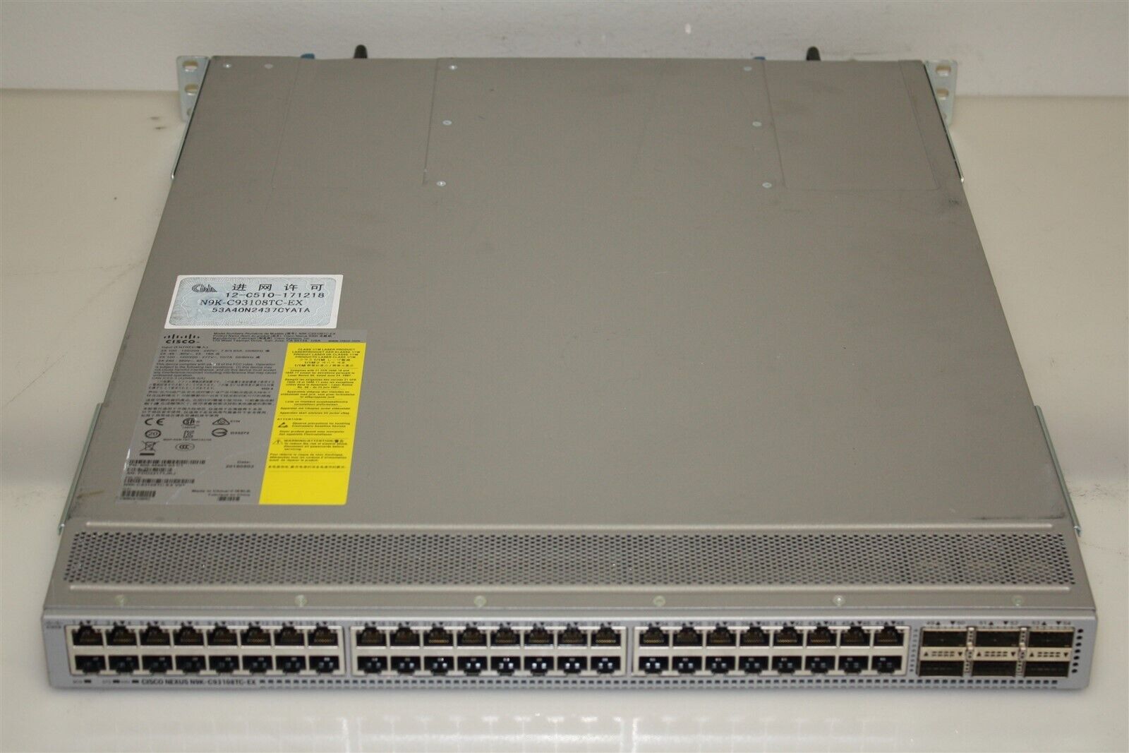 Cisco Nexus N9K-C93108TC-EX 54 Port Networking Switch 6 QSFP 10Gbps Ports-TESTED