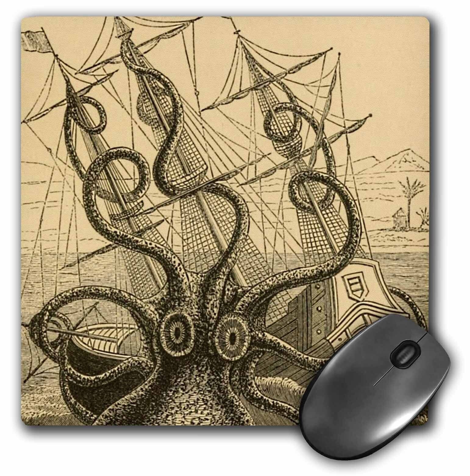 3dRose Gigantic colossal octopus sea monster Kraken. Pierre Denys de Montfort Mo