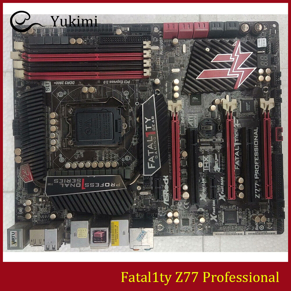 FOR ASROCK Fatal1ty Z77 Professional LGA 1155 DDR3*4 32GB Motherboard Test OK