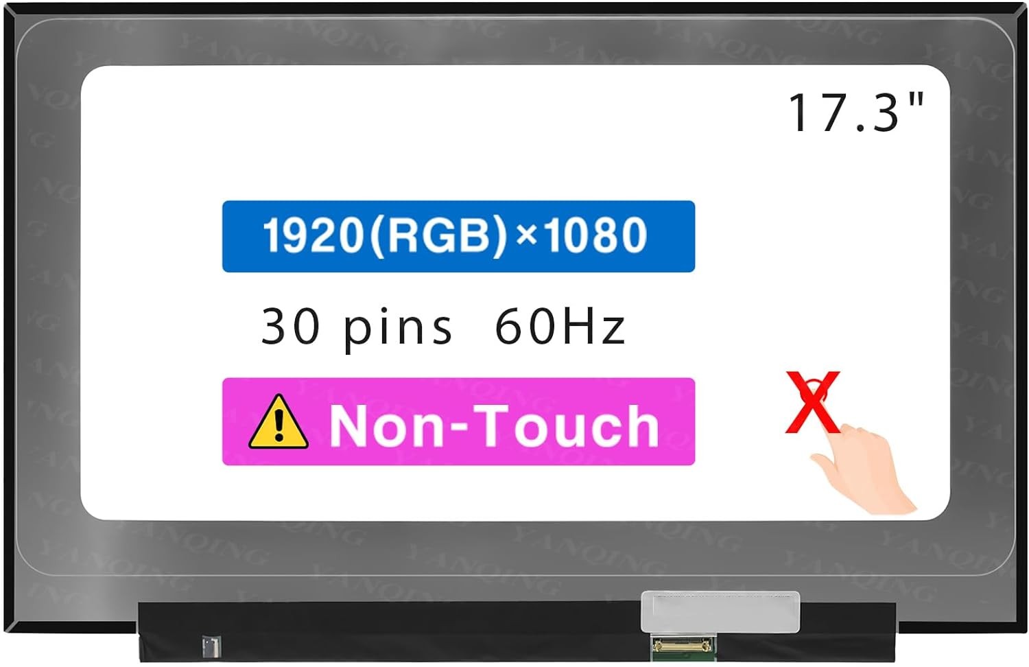 17.3" LCD Screen for HP 17-CN 17T-CN 17-CN0003DX FHD 30pin Non-Touch Display
