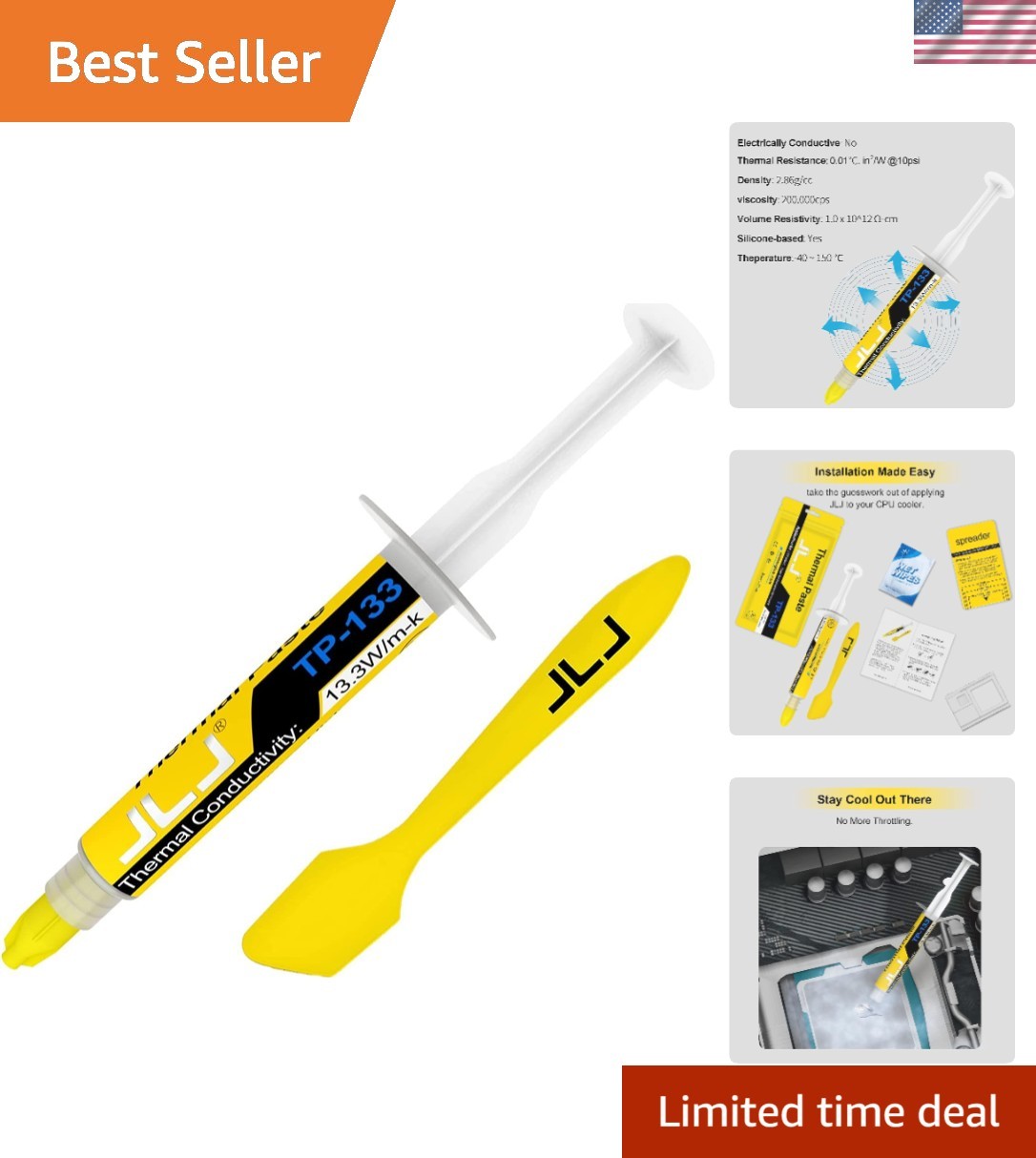 High-Performance 3g Thermal Paste for All Electronic Components - Easy To Apply