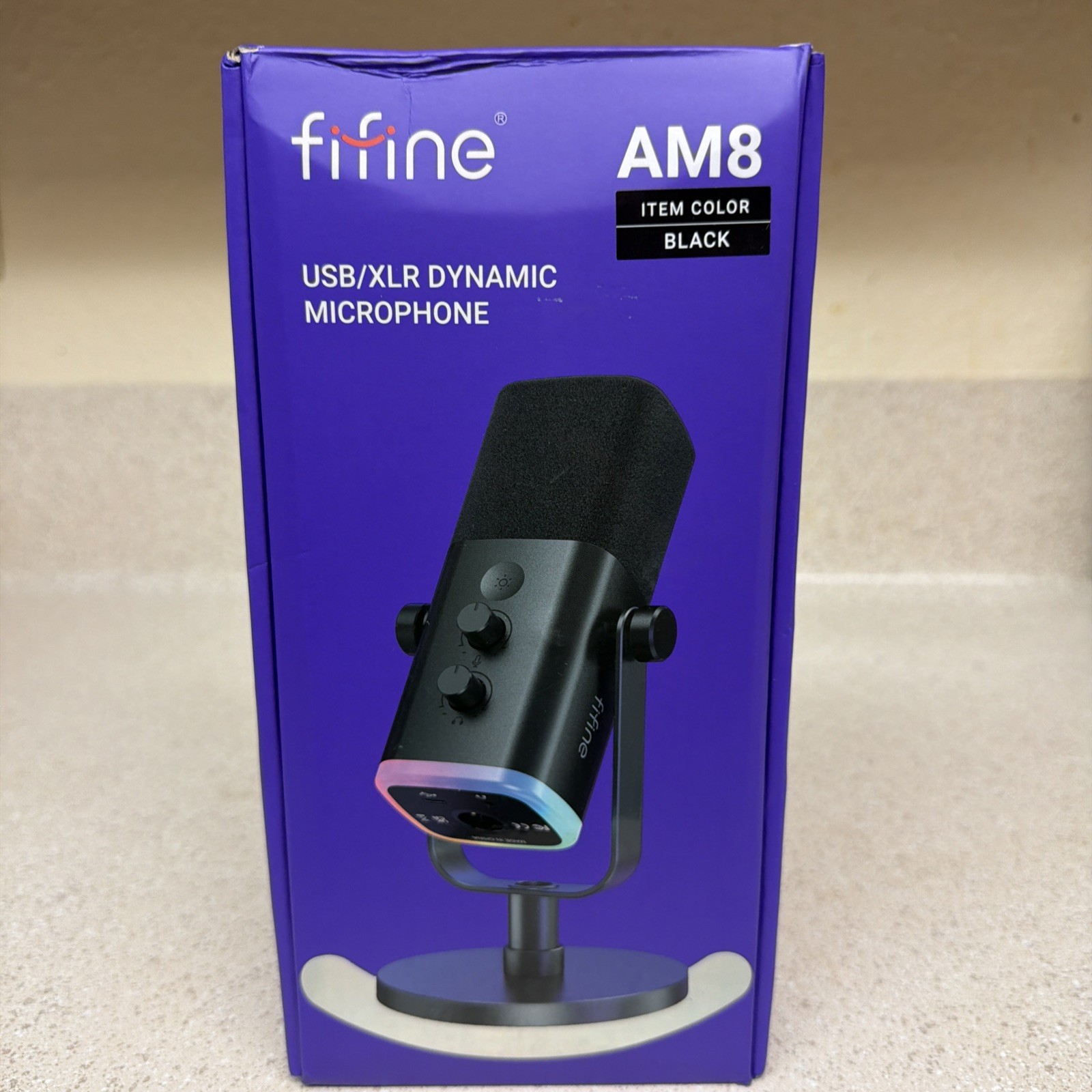 FIFINE Ampligame AM8 Dynamic USB/XLR Microphone Black Windows Mac PS4 PS5