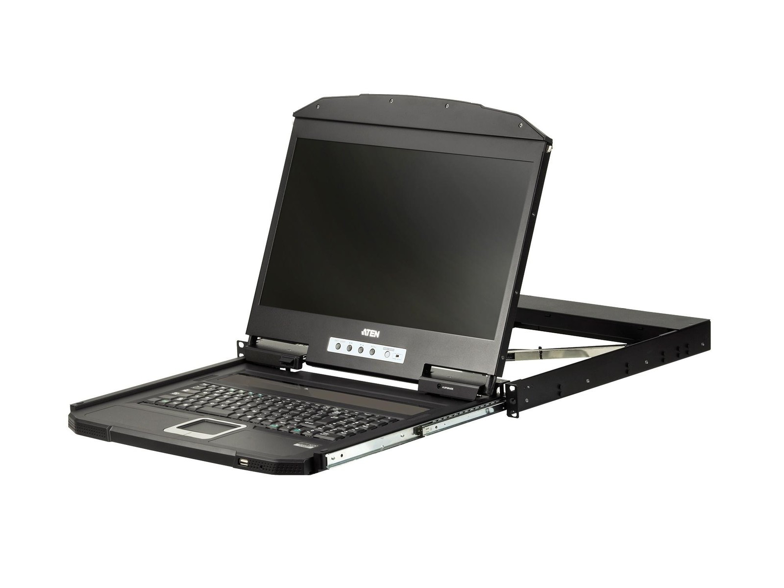 Aten CL3700NW 1U Ultra Short Depth Single Rail WideScreen LCD Console (USB/HDMI)