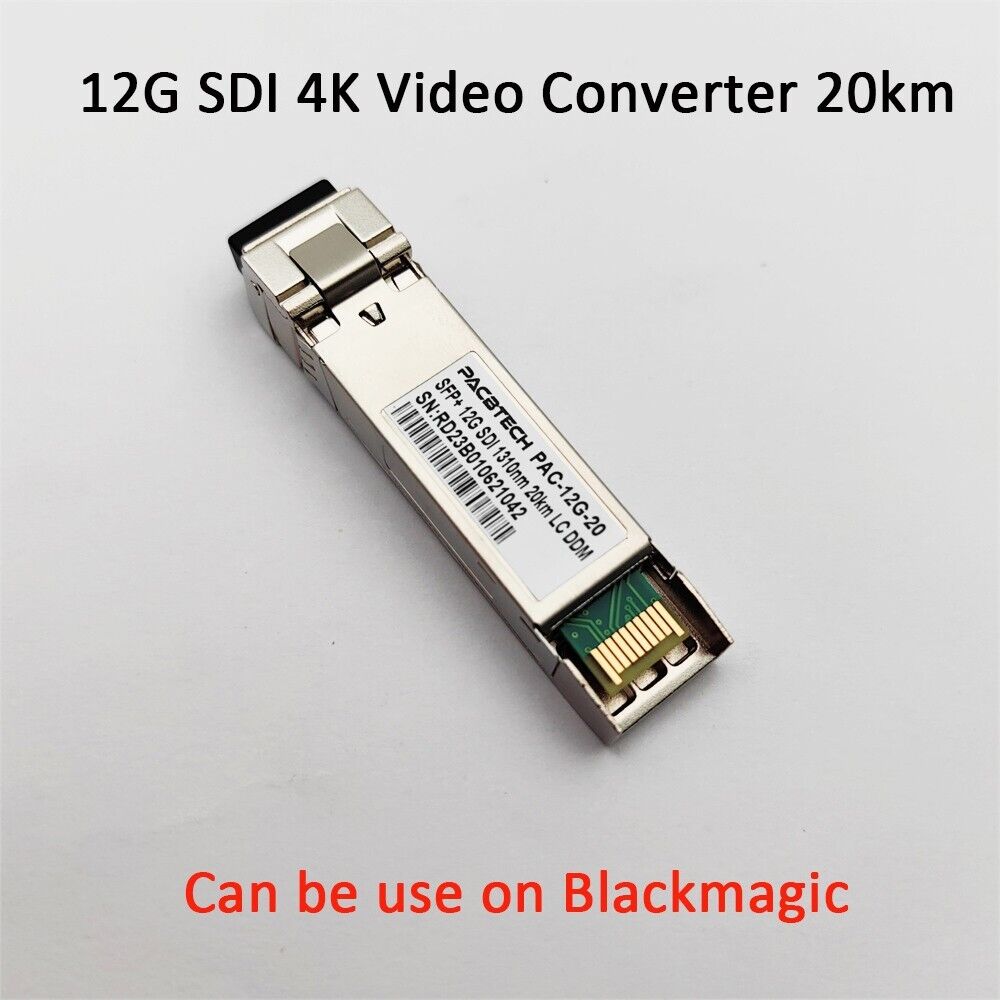 12G SDI SFP for Blackmagic BMD Yellobrik Singlemode Dual Fiber 20km 1PC 4K Video