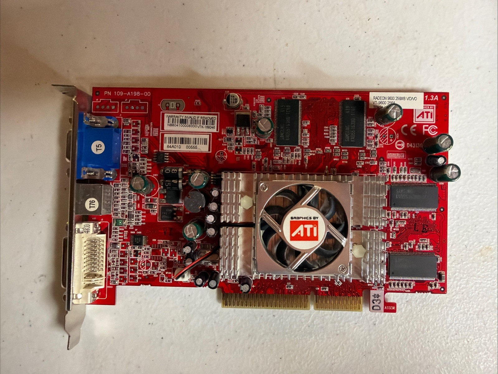 ATI Radeon 9600 256MB AGP Video Card- 109-A198-00