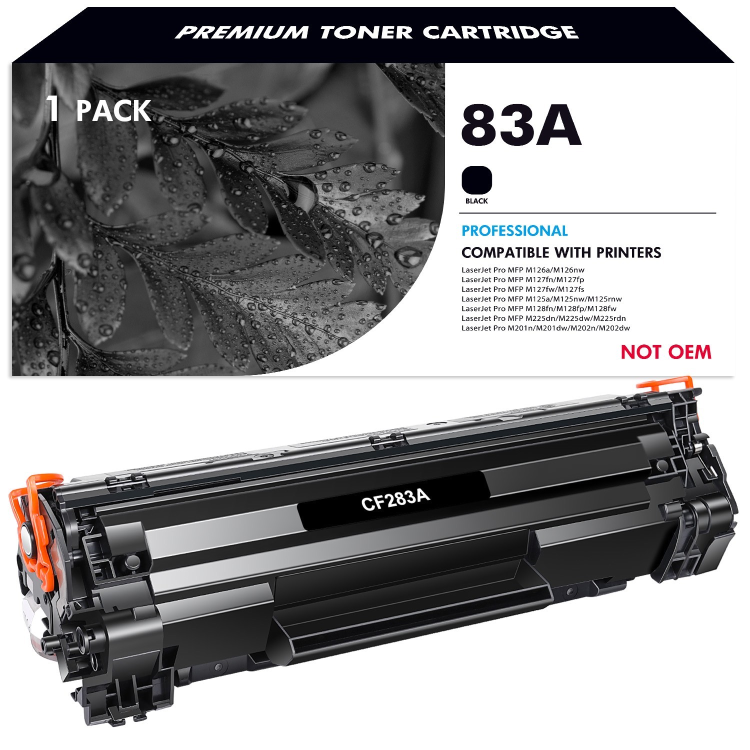 1PK CF283A Toner Compatible with HP LaserJet MFP M127fp M127fn M125nw M225dw