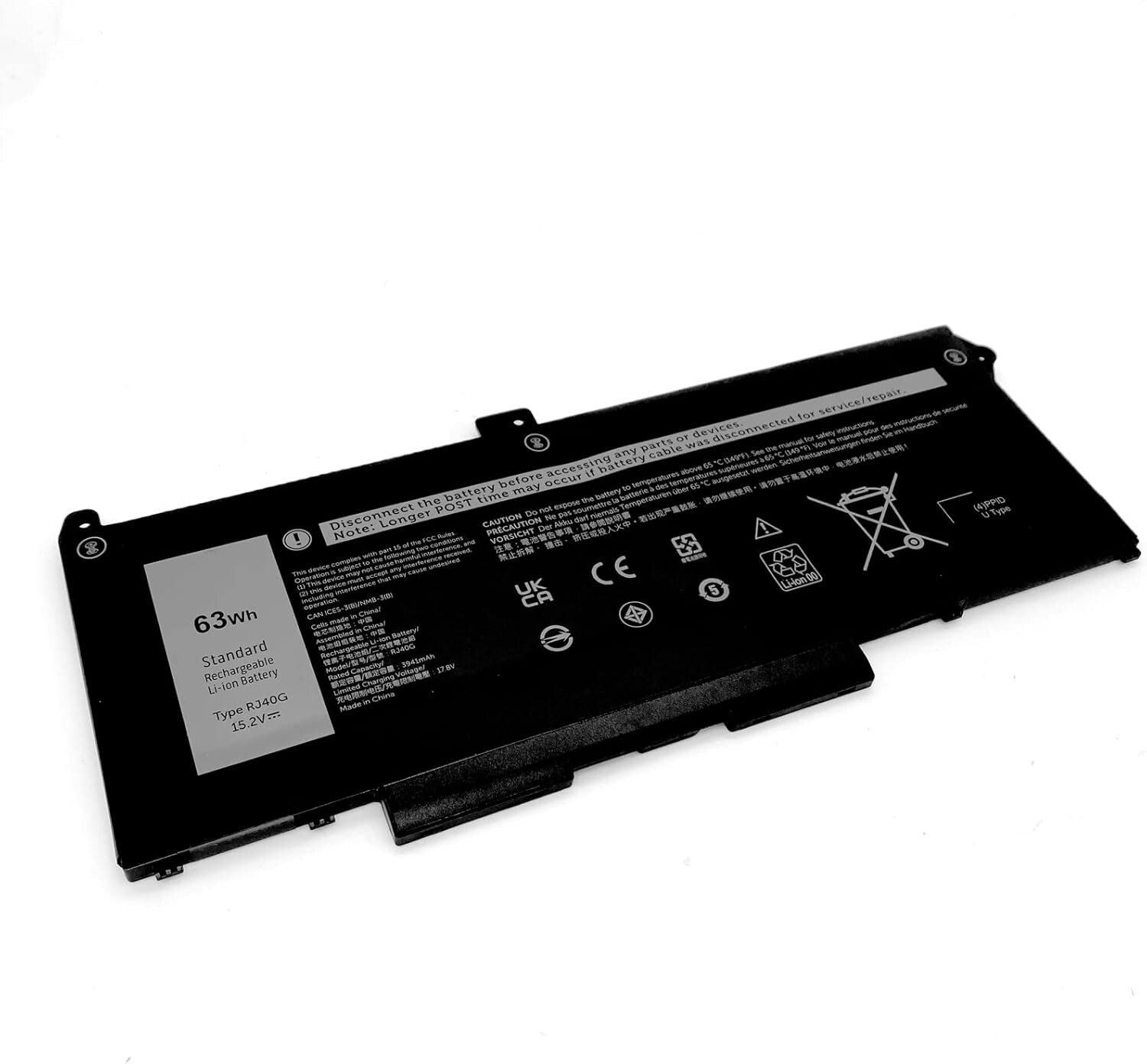 63Wh Replacement Battery for Dell P137G P137G001 P104F P104F001