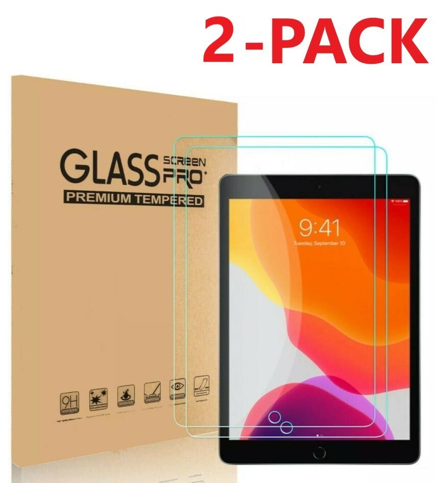 [2-Pack] Tempered GLASS Screen Protector for Apple iPad 7th Generation 2019 10.2