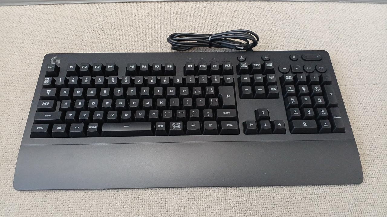 LOGICOOL Gaming Keyboard Wired Japanese 108 Layout 2m Cable Membrane Japan Used