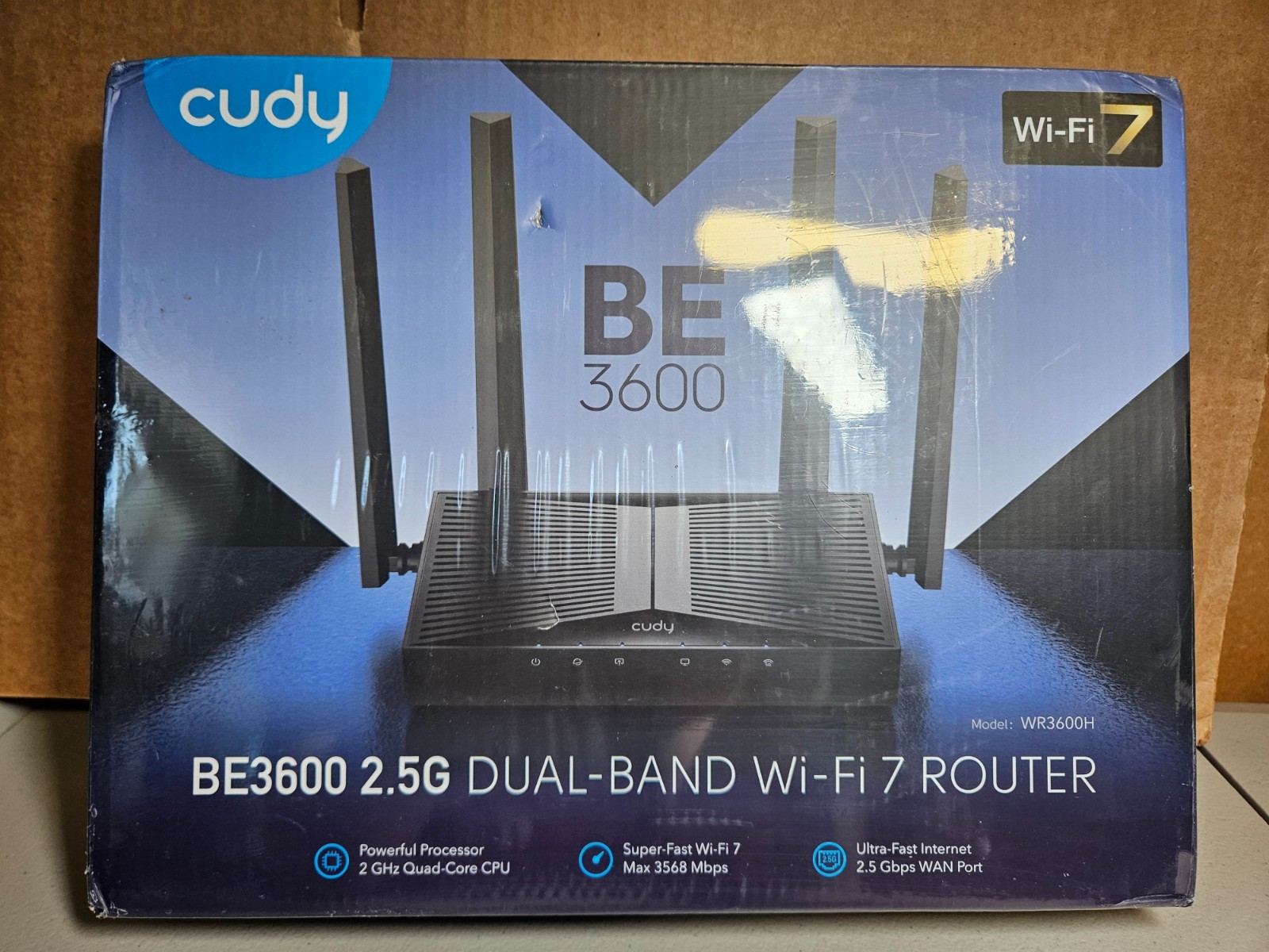 Cudy BE3600 WiFi 7 Gigabit 4 Stream Dual Band Router WR3600 - New & Sealed