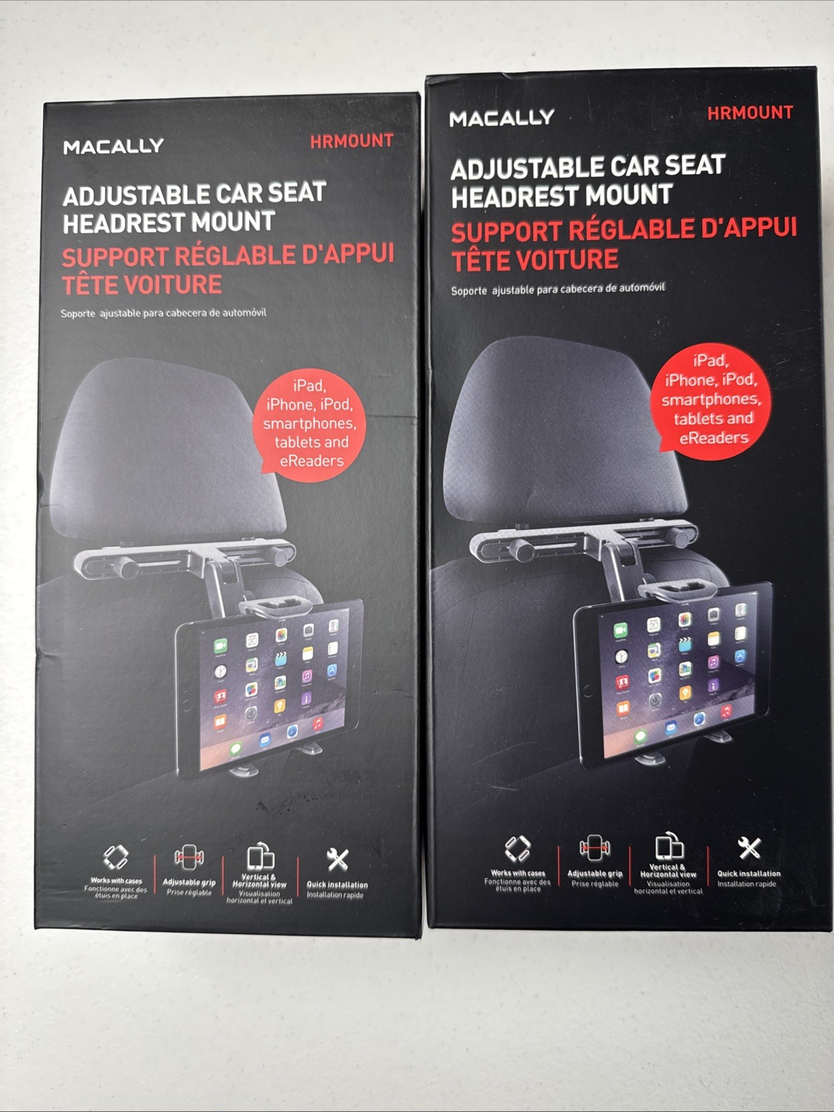 Dual Nataly Adjustable Car Seat Headrest Mount NEW UC