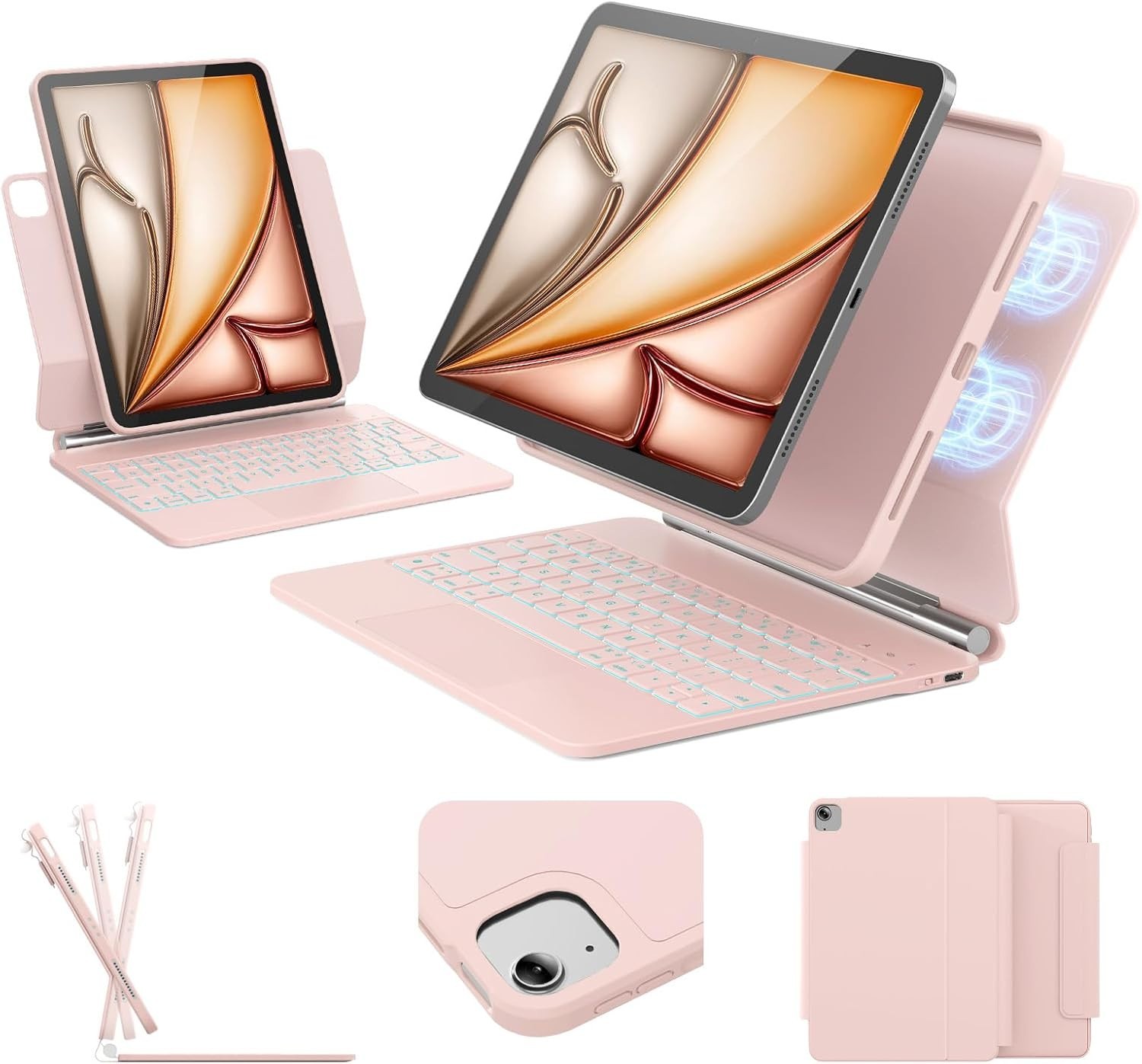 Magic Keyboard Case for iPad Air 11 (M4/M3/M2) Pro 11 (1st-4th Gen), Air (4/5th)