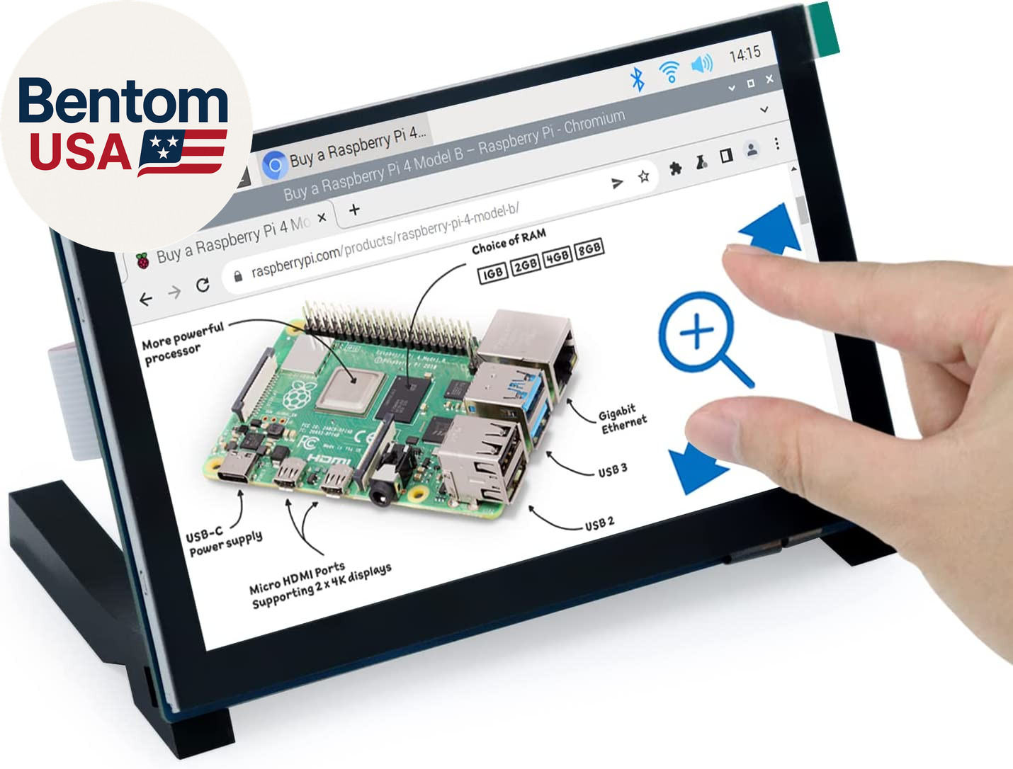5 Inch Raspberry Pi Touchscreen Monitor 800x480 IPS 5 Point Capacitive MIPI DSI