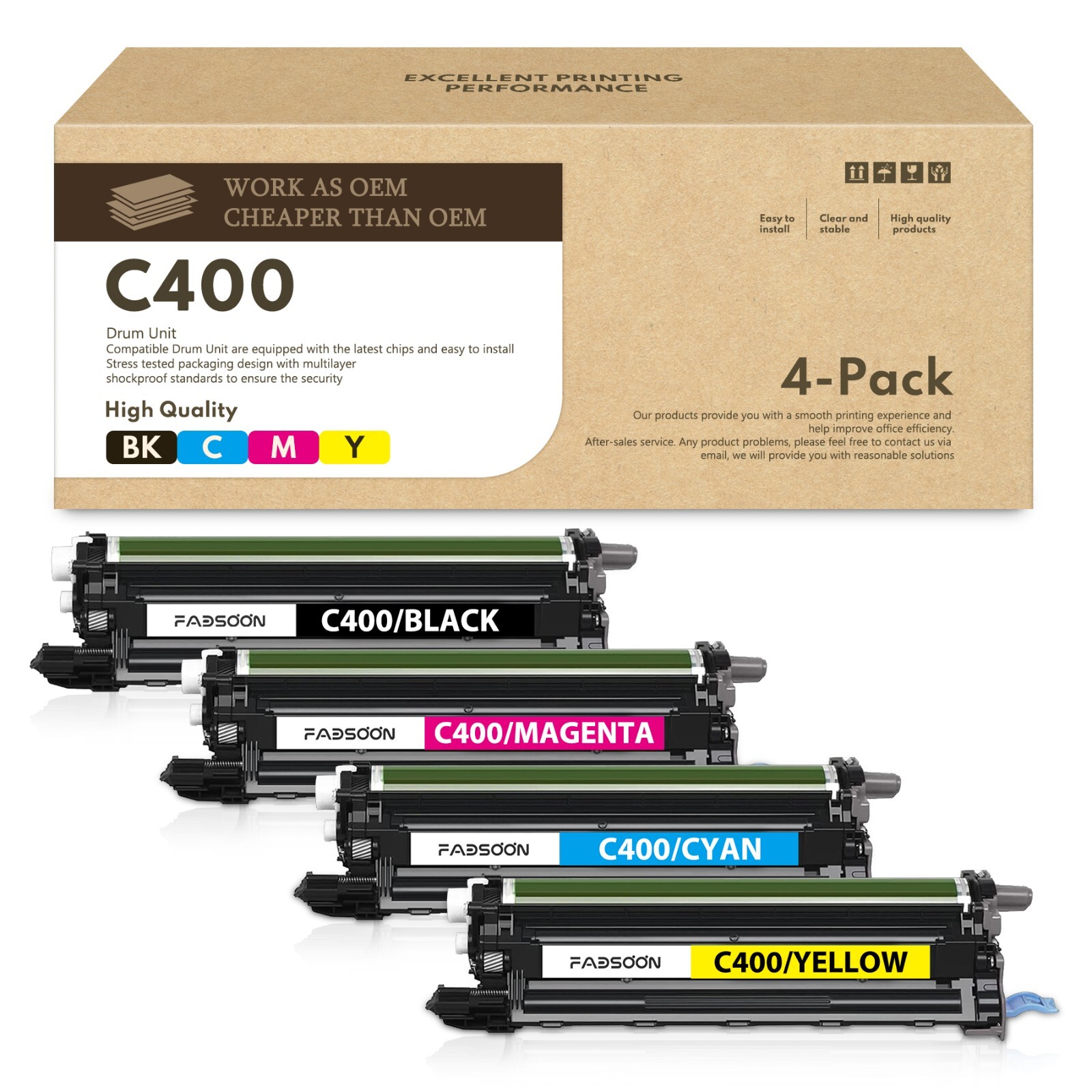 FADSOON® VersaLink C400/C405 Drum Unit 4PK 108R01121 for Xerox Phaser 6600 6655