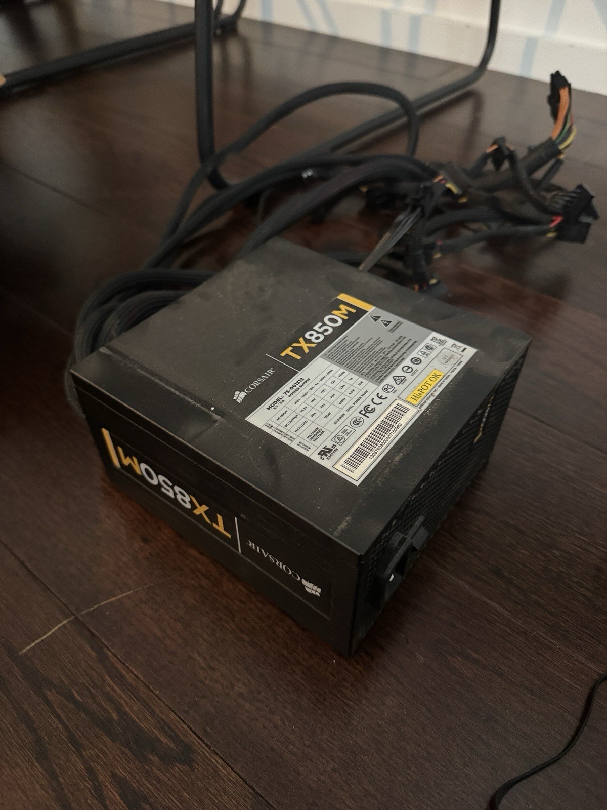 Corsair TX850M 850W ATX Power Supply PSU Semi-Modular 80 Plus Gold w/ Cables