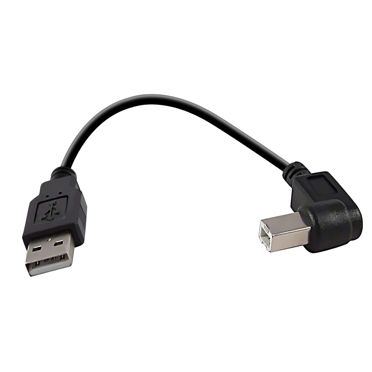 Right Angle Printer Cable Usb2.0 A Male Plug To Right Angle Usb B Male A/b M/m P