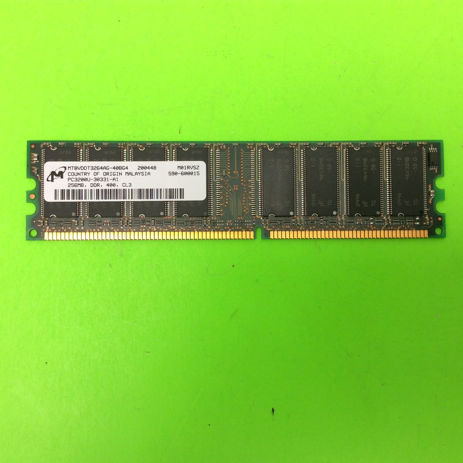 Micron MT8VDDT3264AG-40BG4 256MB DDR-400 (PC-3200) PC-3200U Random Access Memor