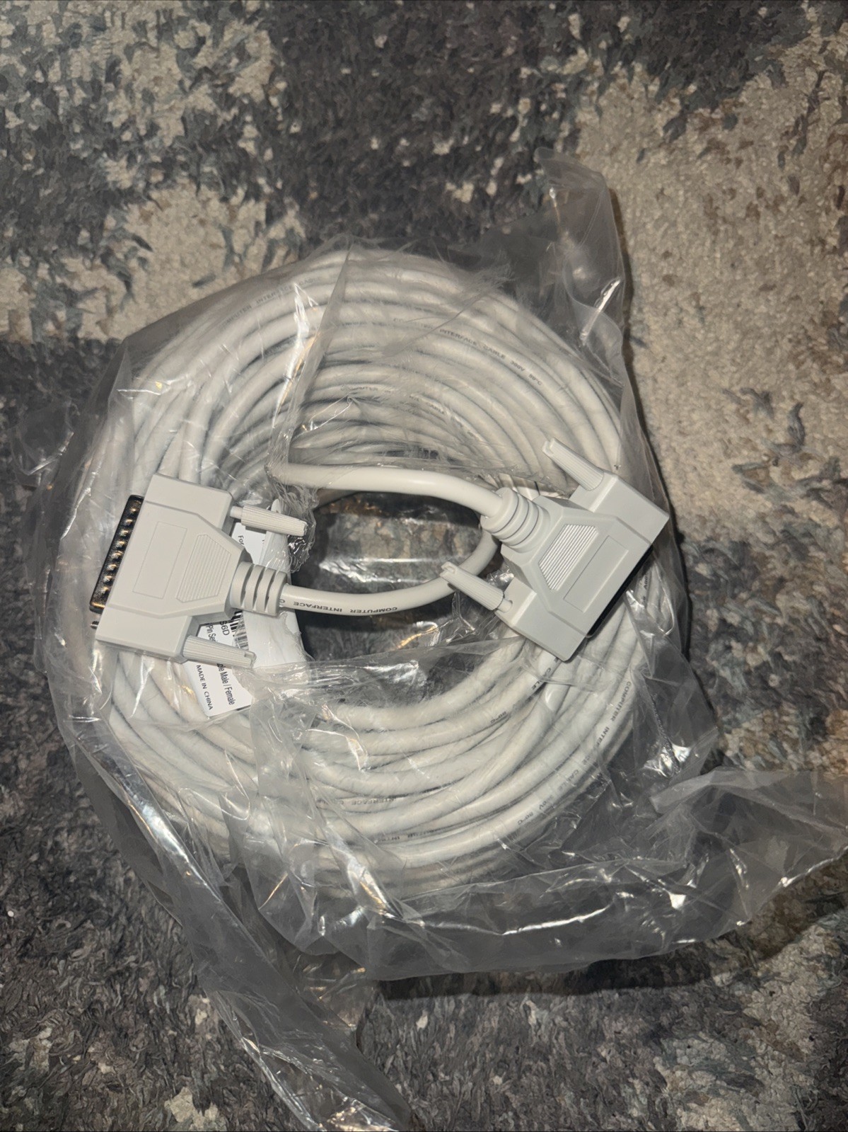 Your Cable Store 100 Foot DB25 Serial Port Cable, 25 Pin Male To Male RS232