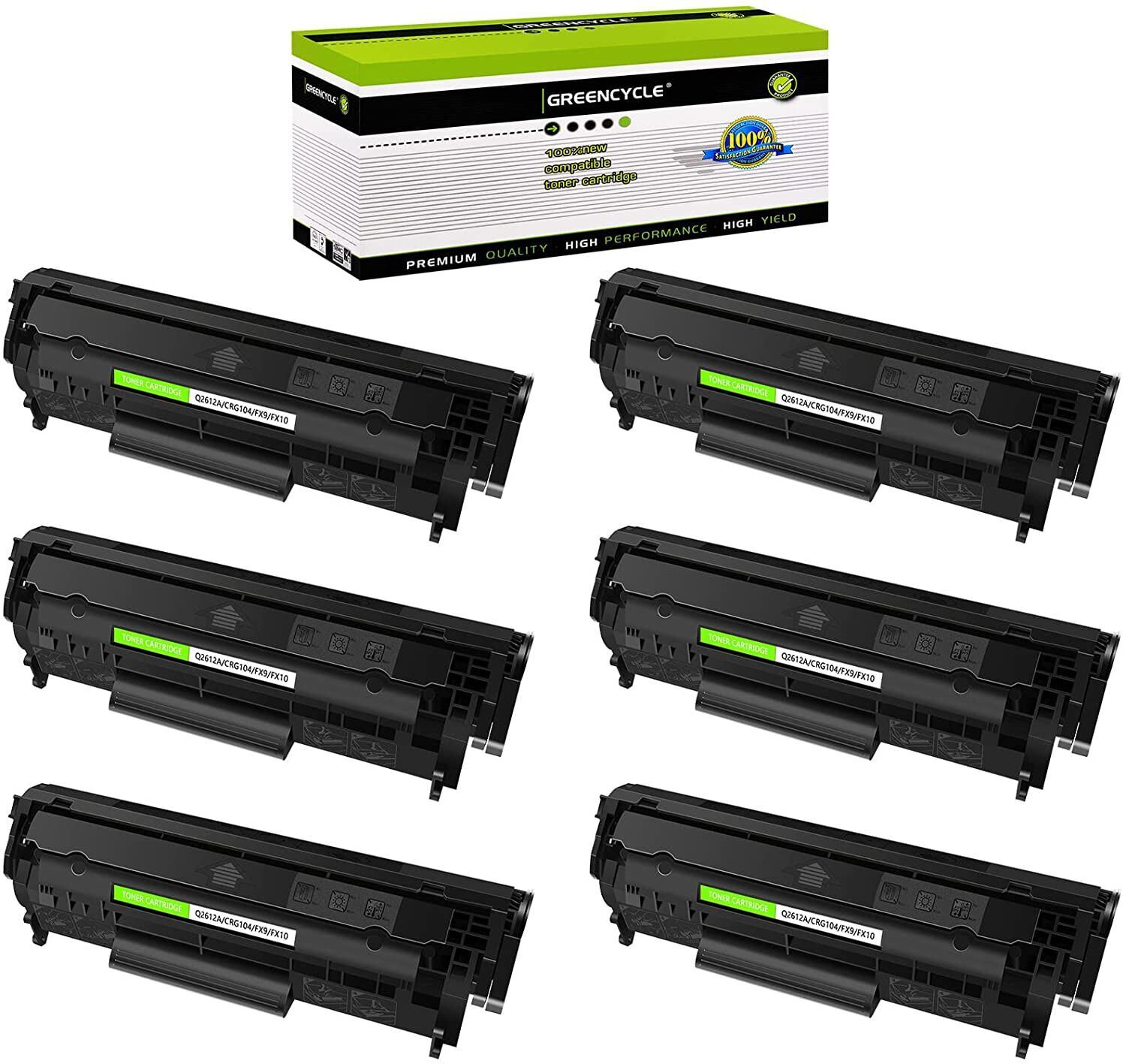 6PK BK Q2612A 12A Toner Cartridge fits for HP LaserJet 1022 1022n 1022nw Printer