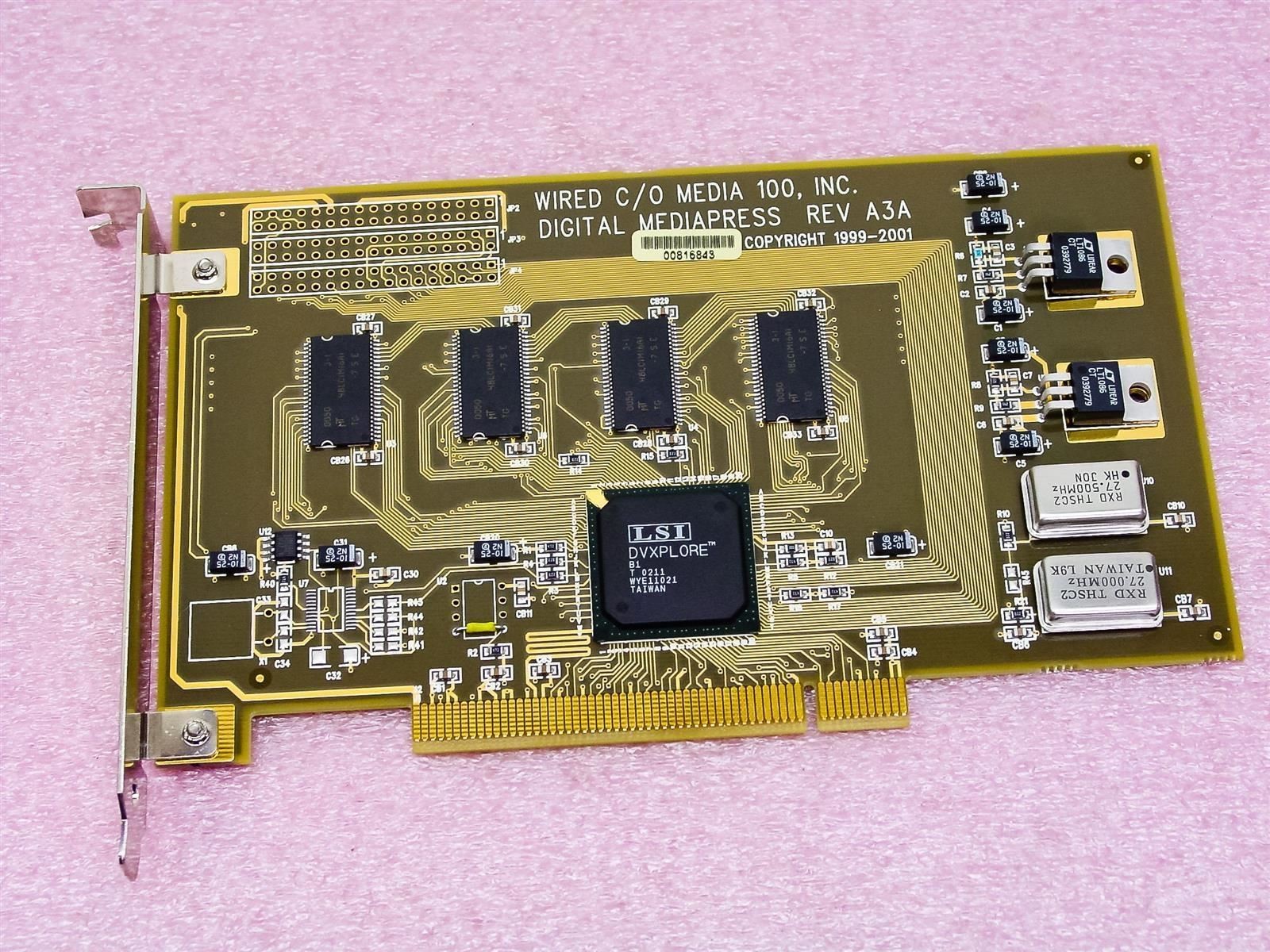 Media 100 DMP1 Supercharger Digital MediaPress Rev A3A PCI Card 64505-001300