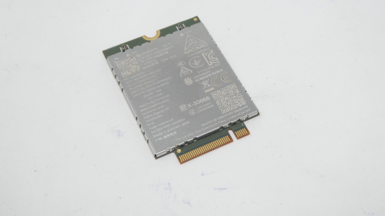 Dell Wireless DW5826e eSIM M.2 Mobile Broadband LTE 4G WWAN Card - 7R12P