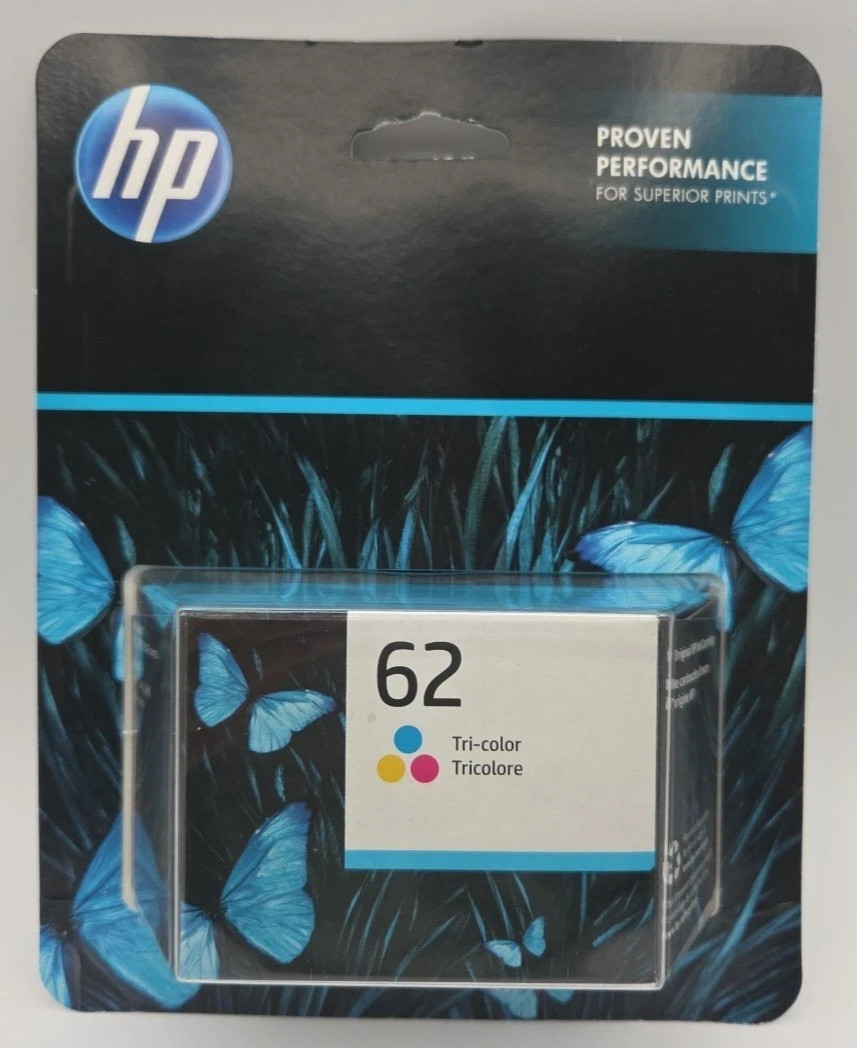 – Expired October 2025 = Genuine HP 62 Tri-Color Original Ink Cartridge OEM