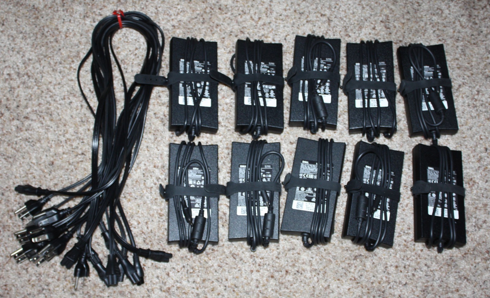 Mix Lot 10 OEM DELL 130W AC Adapter 7.4mm Barrel LA130PM190 /HA130PM160 w Cords
