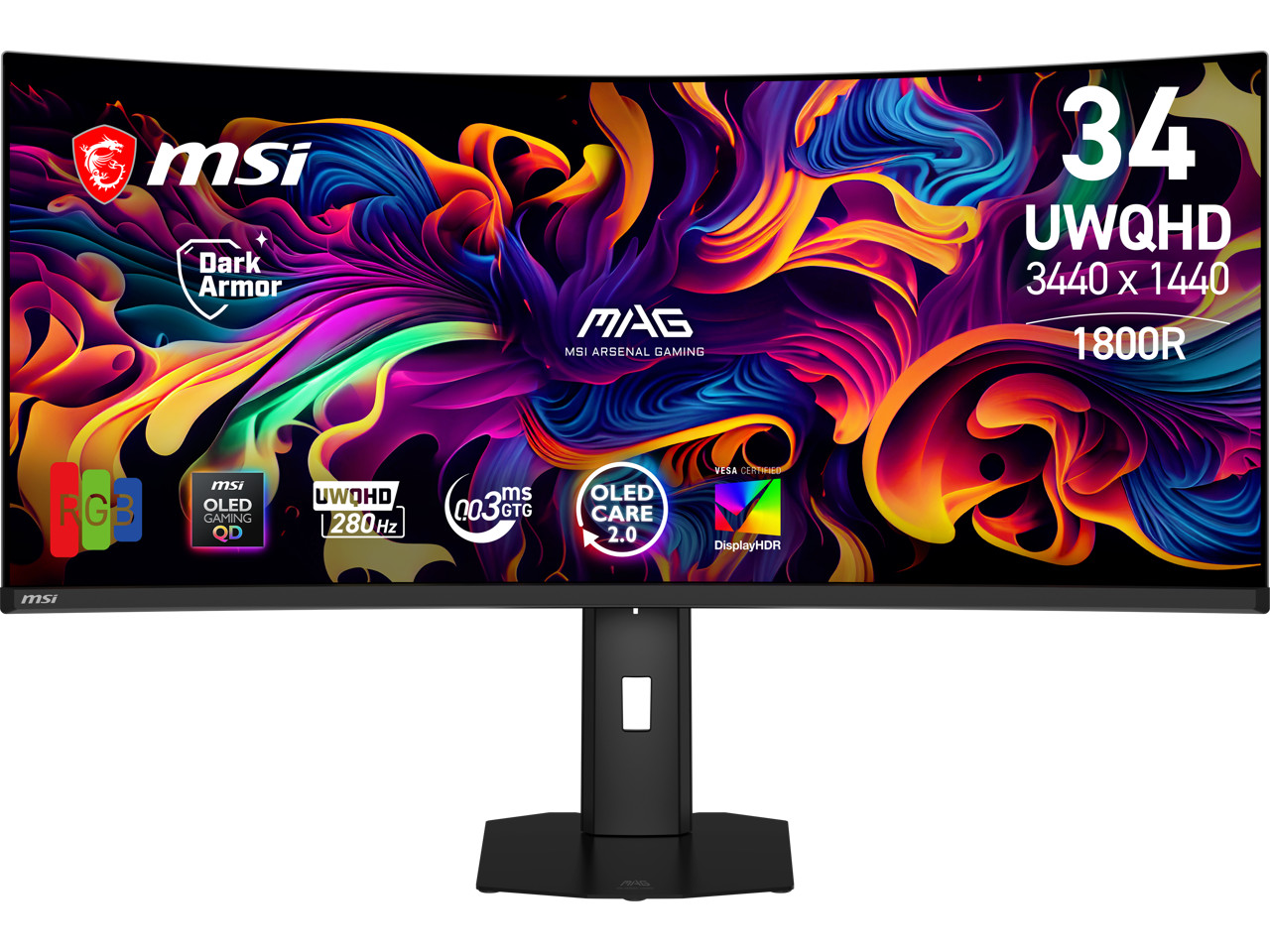 MSI 34 inch UltraWide QHD 2K 1440P 280Hz AMD FreeSync Premium Pro & G-Sync
