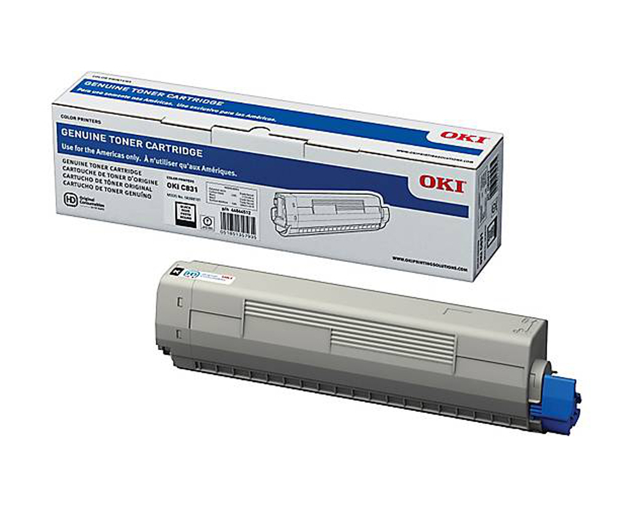 Okidata C831dn MC873dn MC873dnx C831n MC873dnc Black Toner Cartridge 44844512