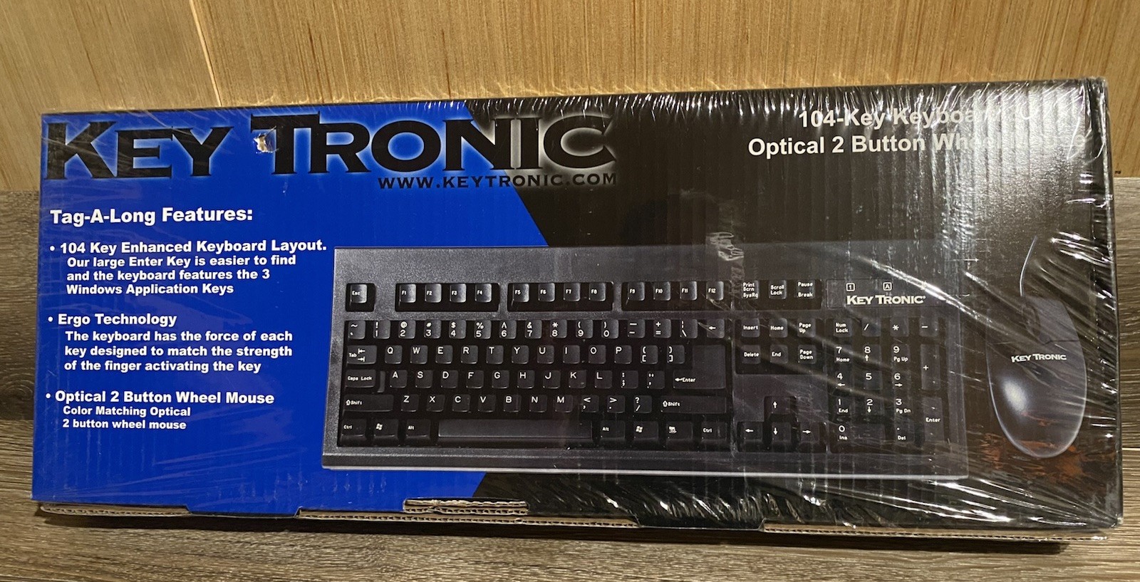 Key Tronic Keytronic KT800PS2 104-Key Mechanical Keyboard Black NIB Sealed