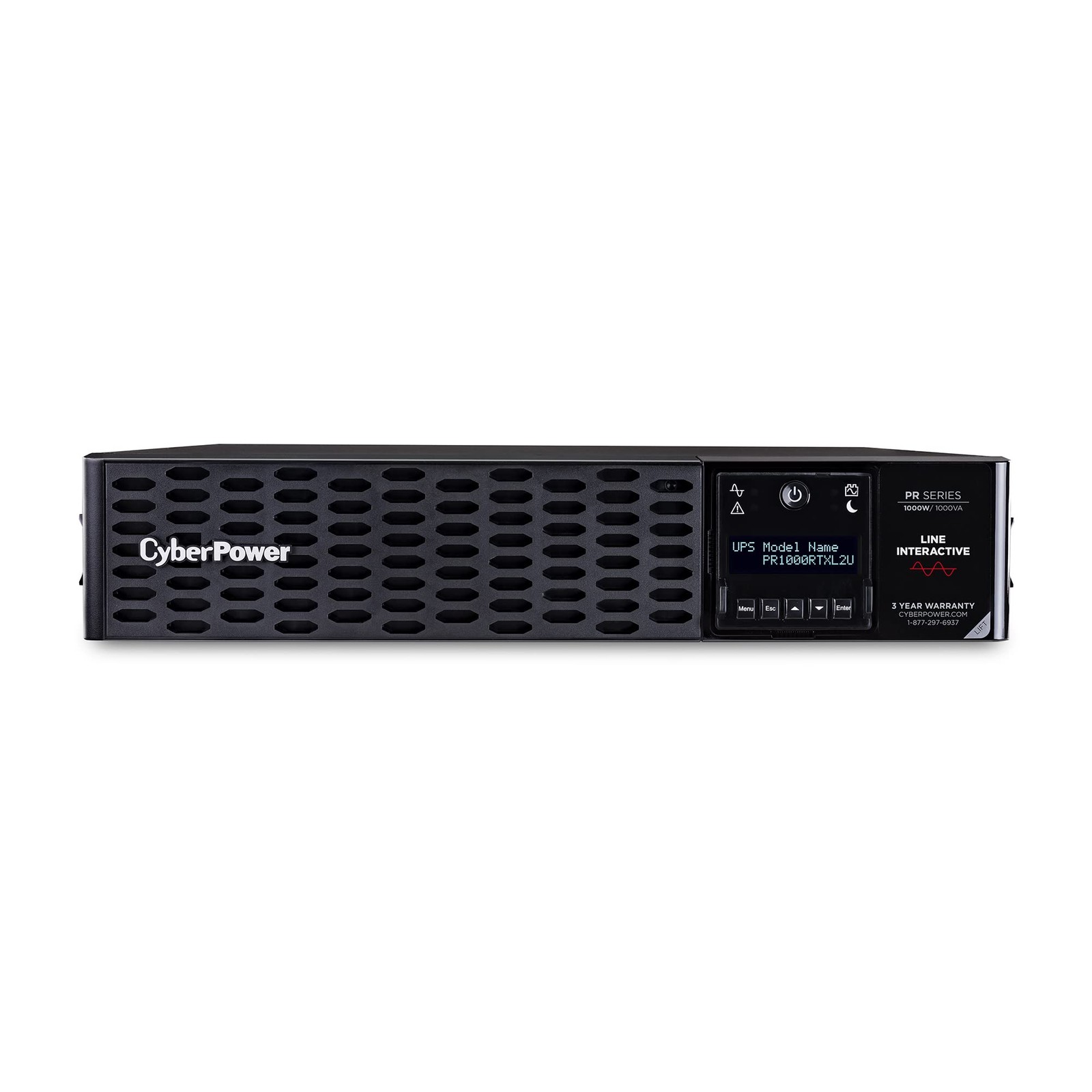 CyberPower PR1000RTXL2U Smart App Sinewave UPS System 1000VA/1000W, 8 Outlets