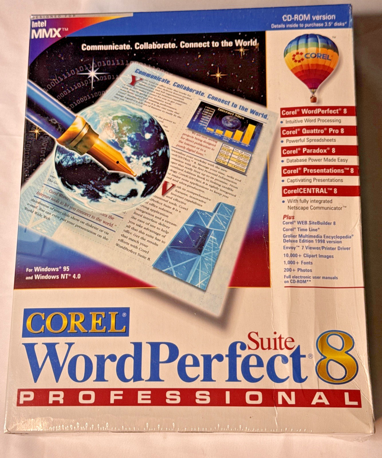 Corel WordPerfect Suite 8 Professional PC Software Paradox Quattro - NEW in BOX