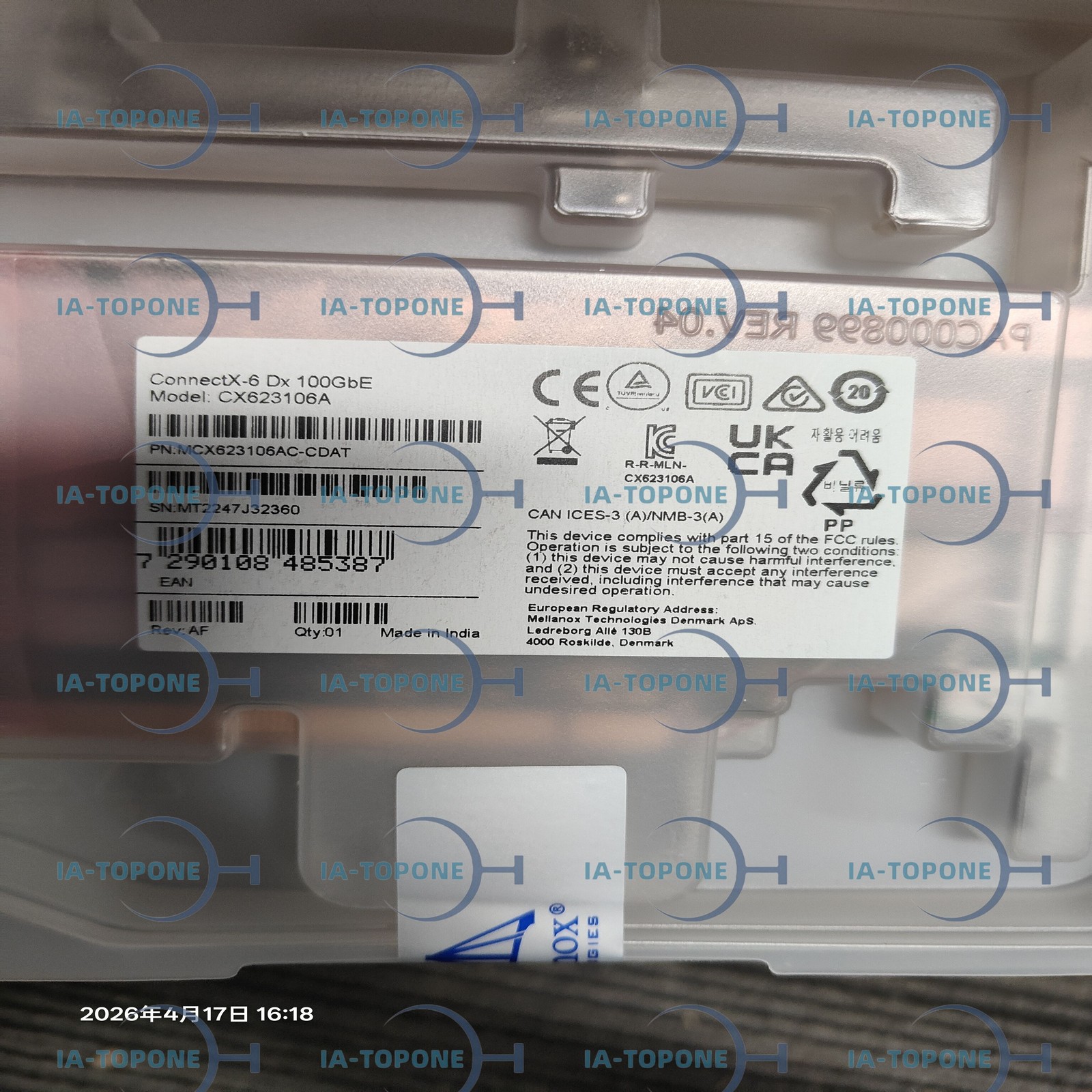 Free Ship 1PC New Mellanox MCX623106AC-CDAT With 1 Year warranty