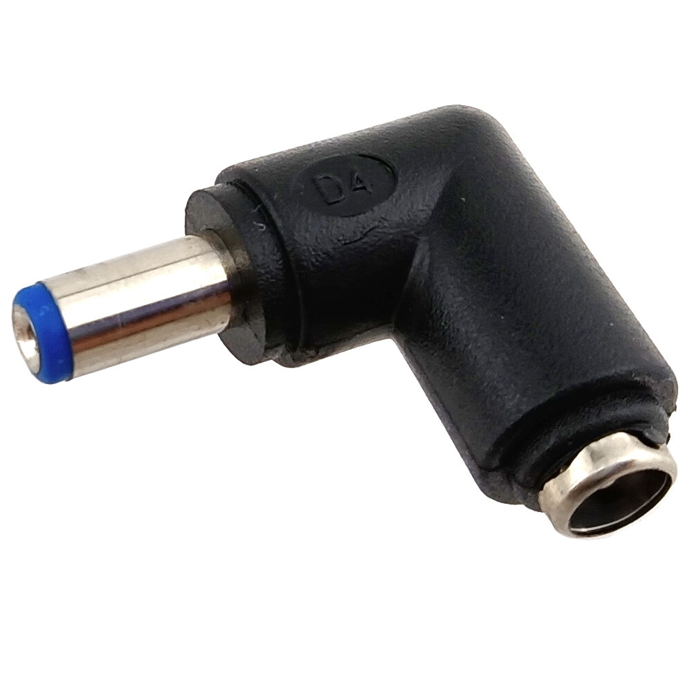 DC Port 5.5x2.1mm 90 Degree Angled Adapter Power Plug Male to Female Connector