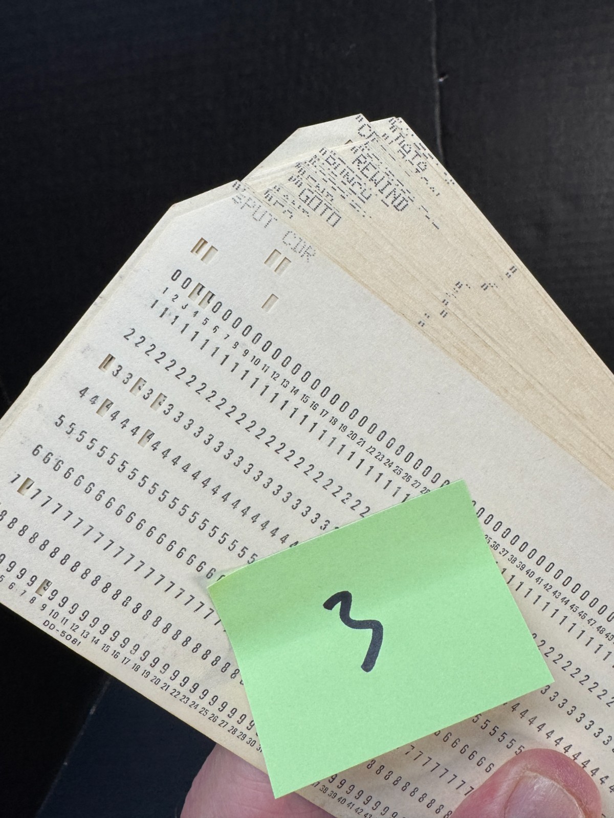 Vintage Computer Program Punch Card Lot 5081 Mainframe - PC3