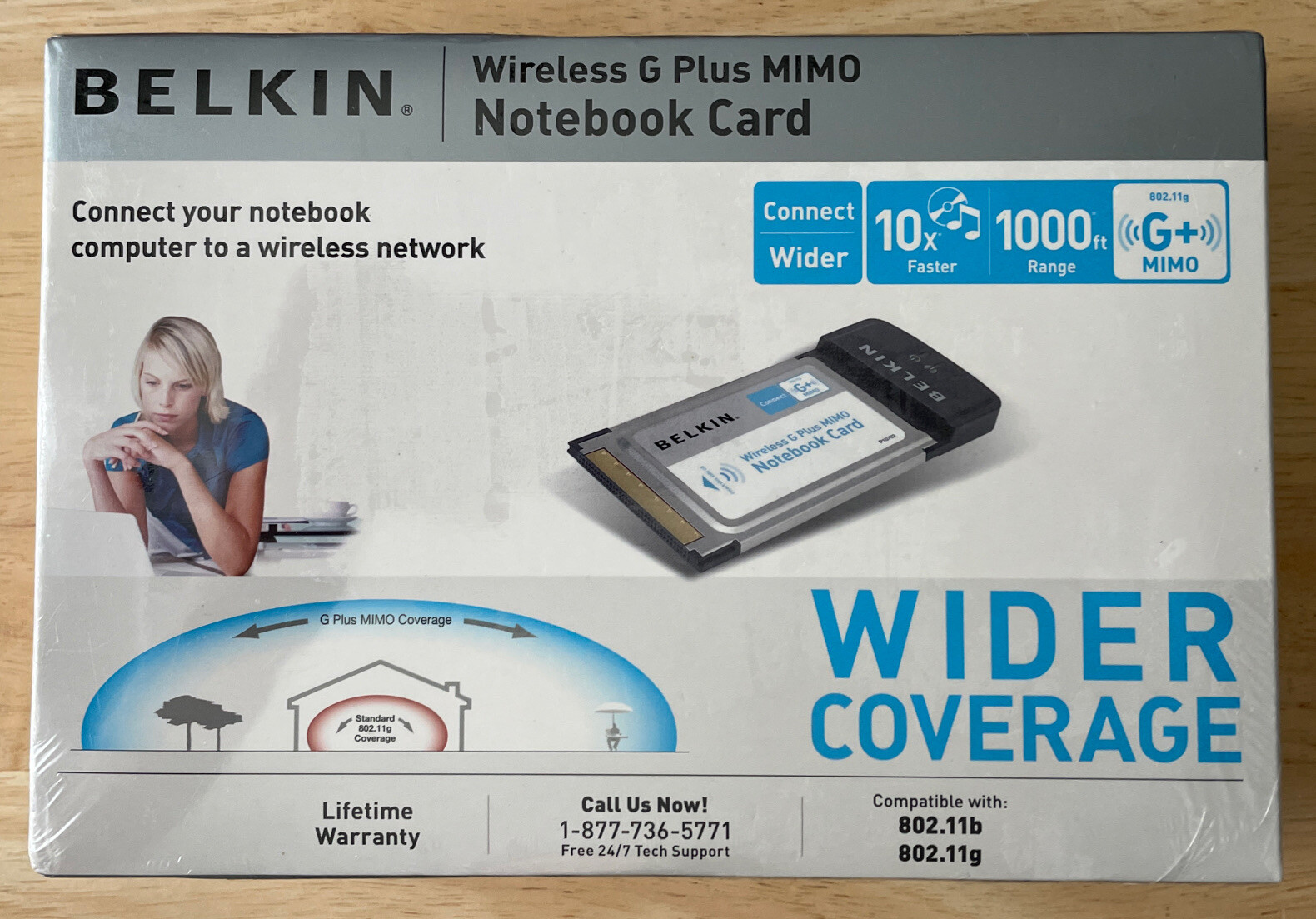 Belkin F5D9010 802.11g MIMO Notebook Card Wireless G LAN PCMCIA Adapter Sealed. 