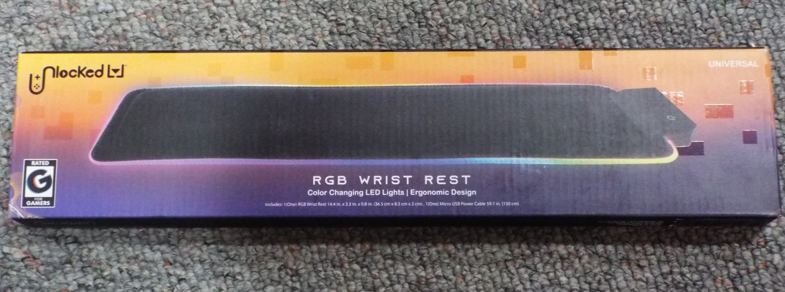 RGB Backlit Gaming Wrist Rest Wrist Support for Keyboard Multicolor LED