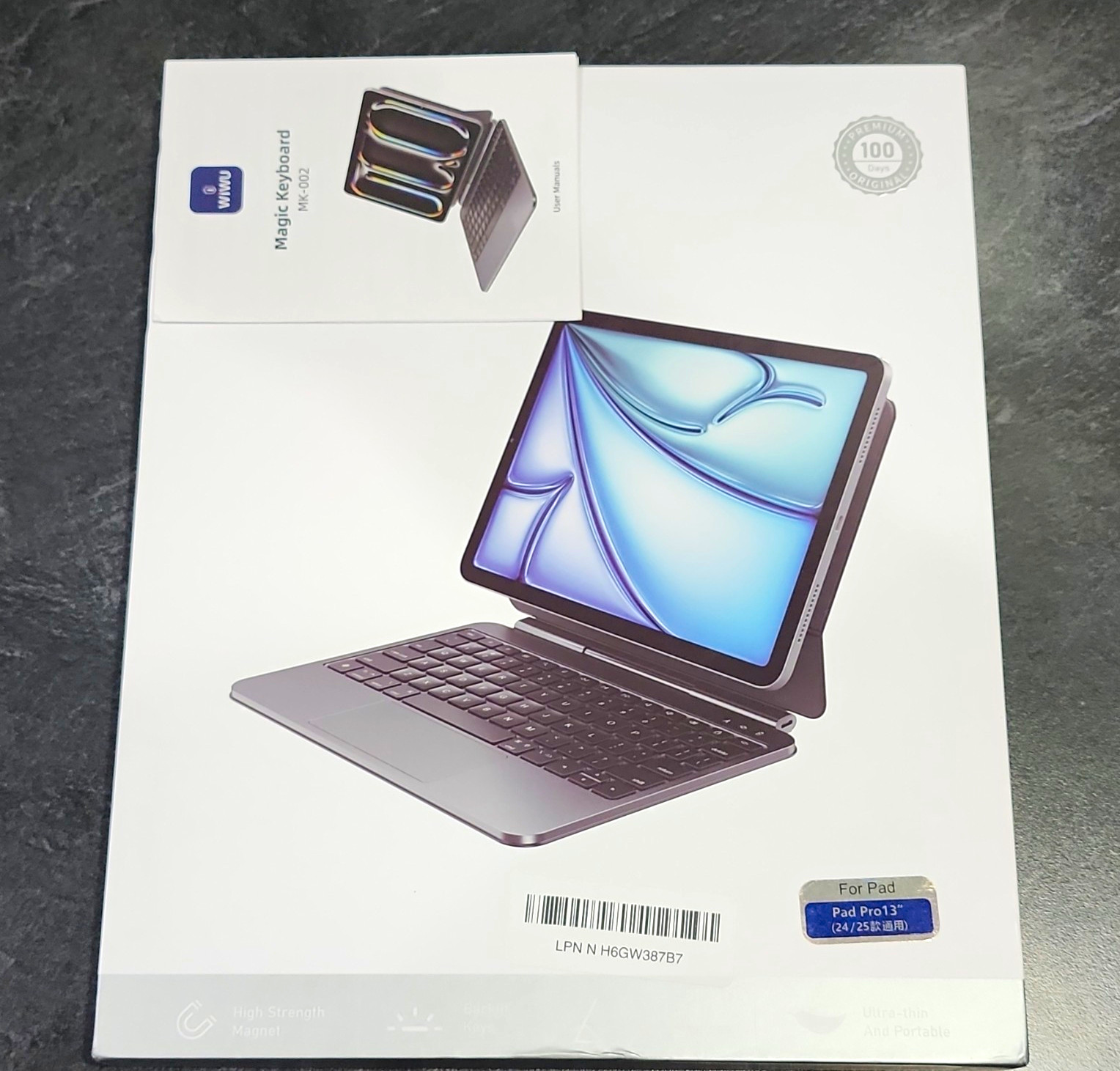 WiWU Magic Keyboard Pro MK-002 Magnetic Backlit Folio Case for iPad Pro 13"