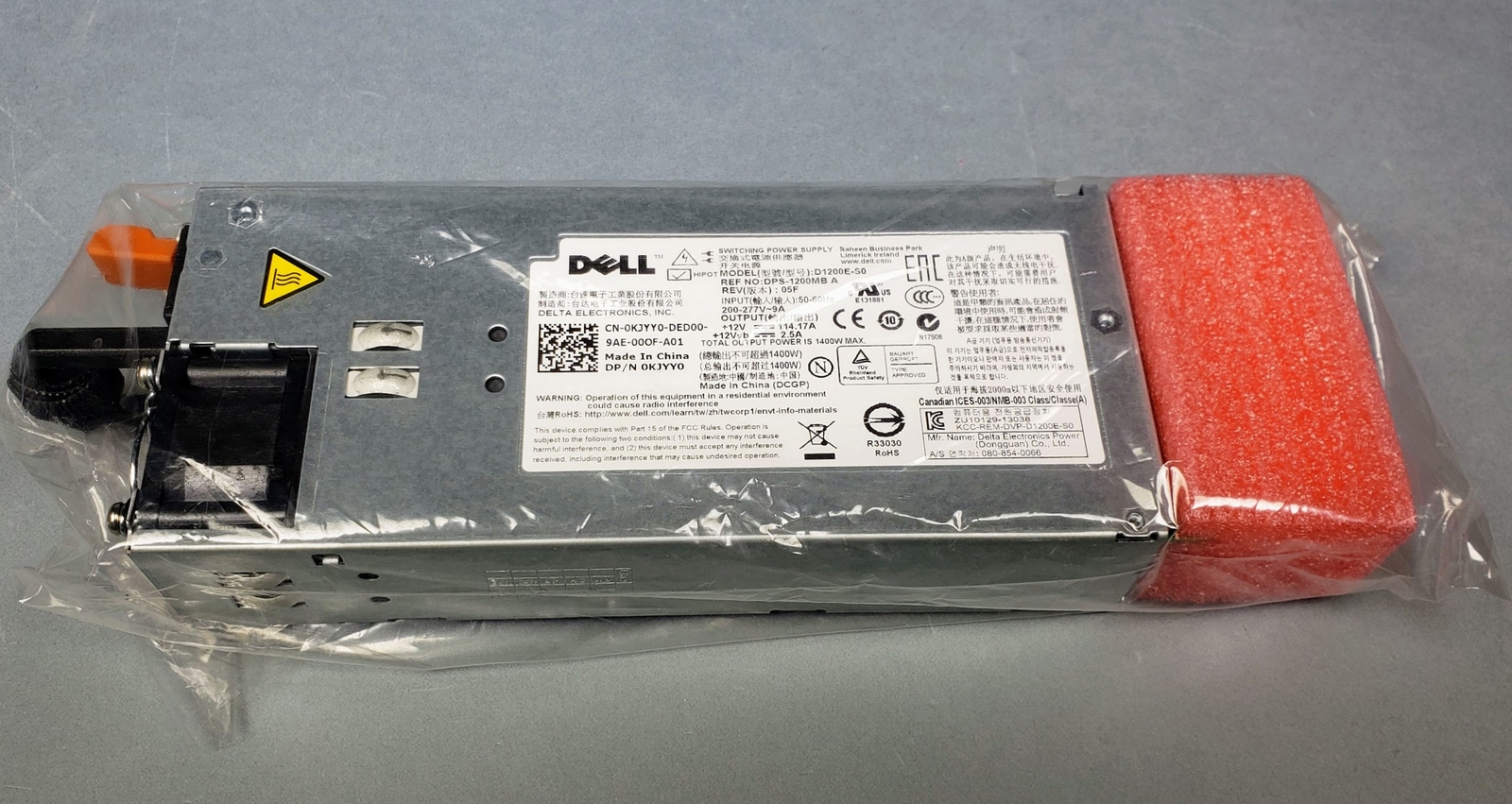 New Dell PowerEdge 200-277V 1400W Power Supply LS-25 KJYY0 D1200E-S0 DPS-1200MB 