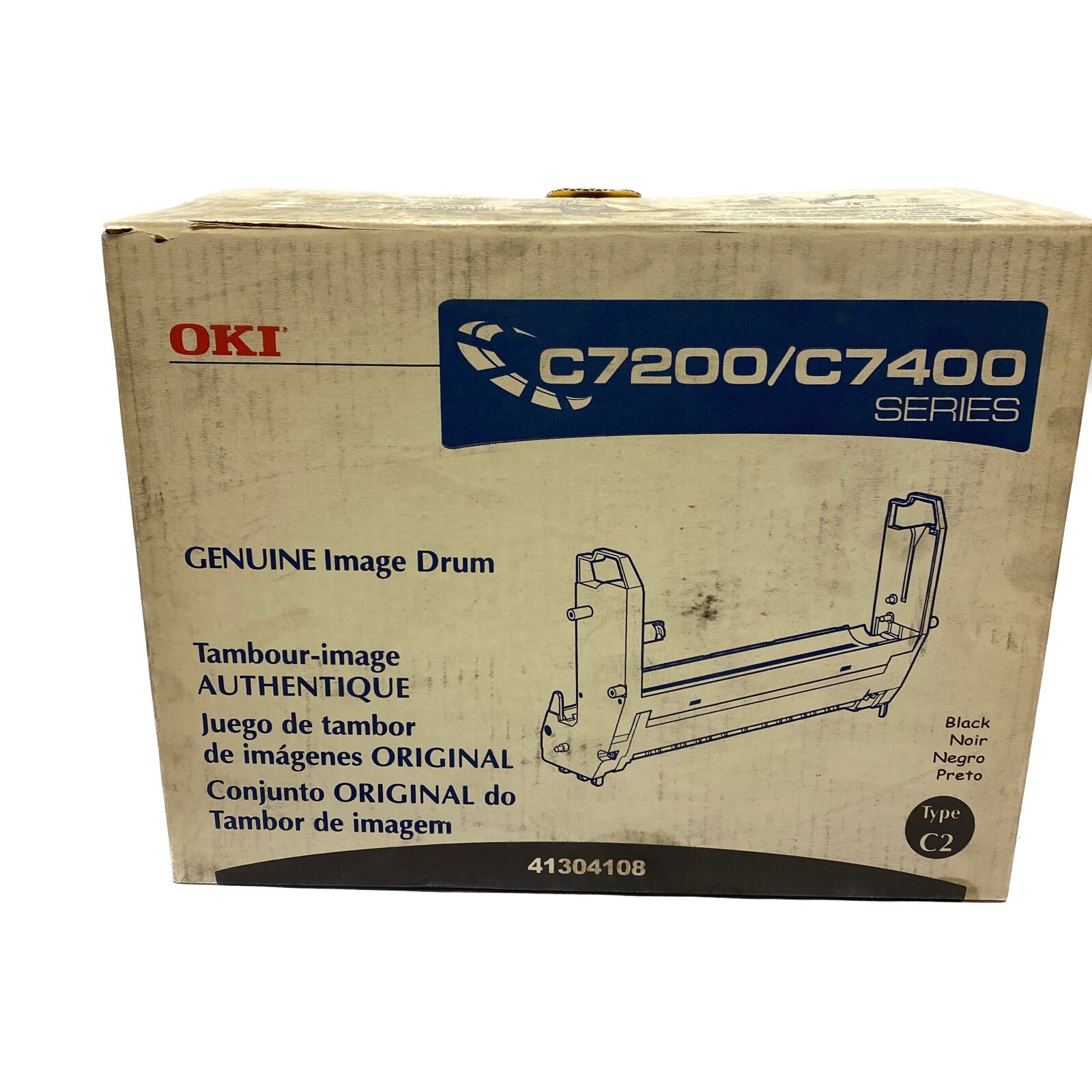 NIB OKI C7200/C7400 Series Black Type C2 Genuine Image Drum 41304108