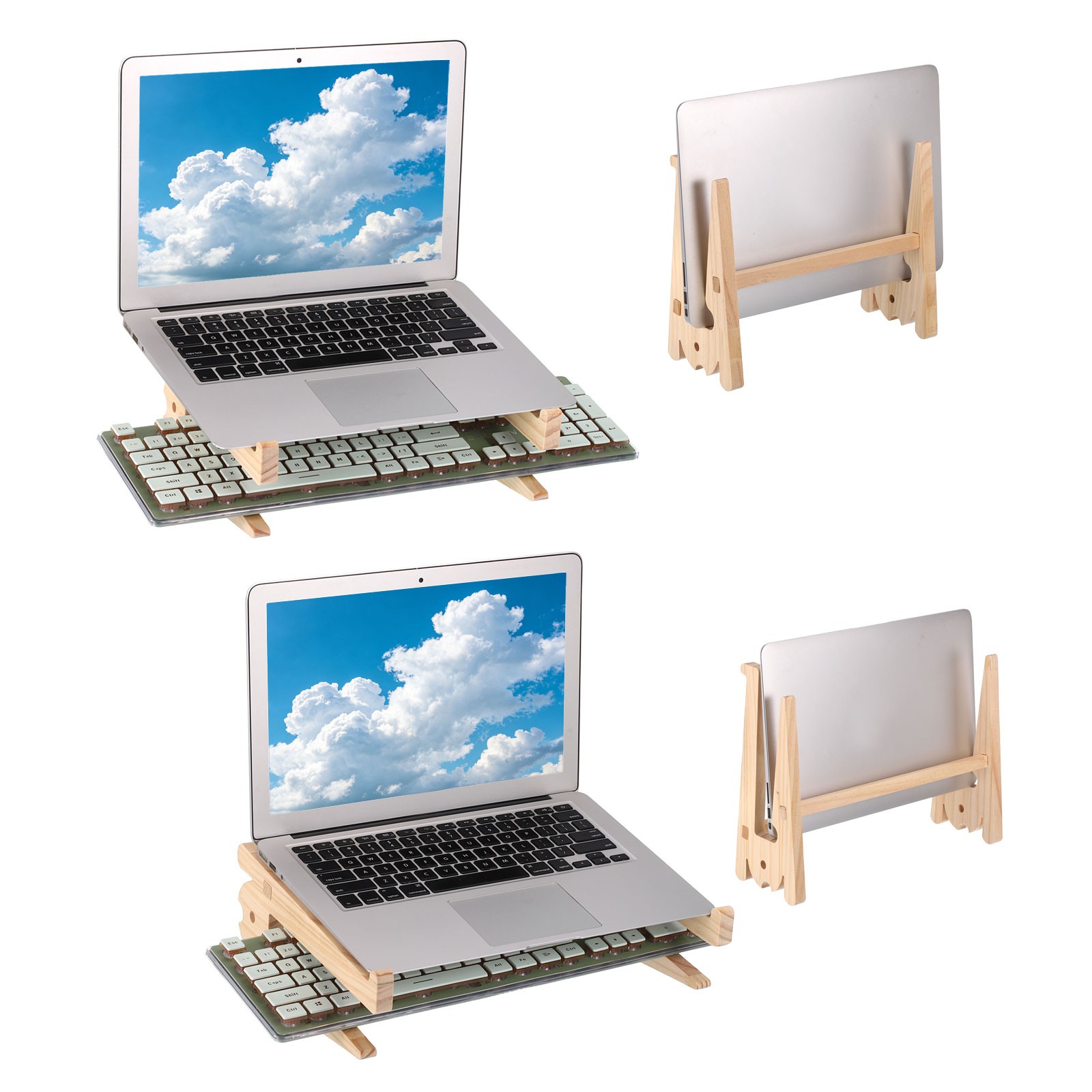 2 Pack Dual-Use Vertical Laptop Holder, Koi-shaped